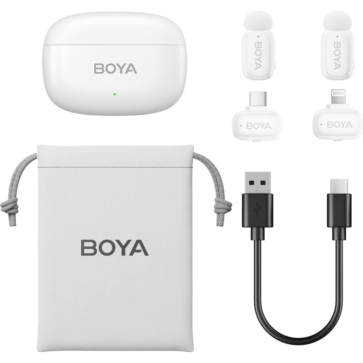 Микрофон Boya mini-13 Type-C/Lightning White (mini-13)