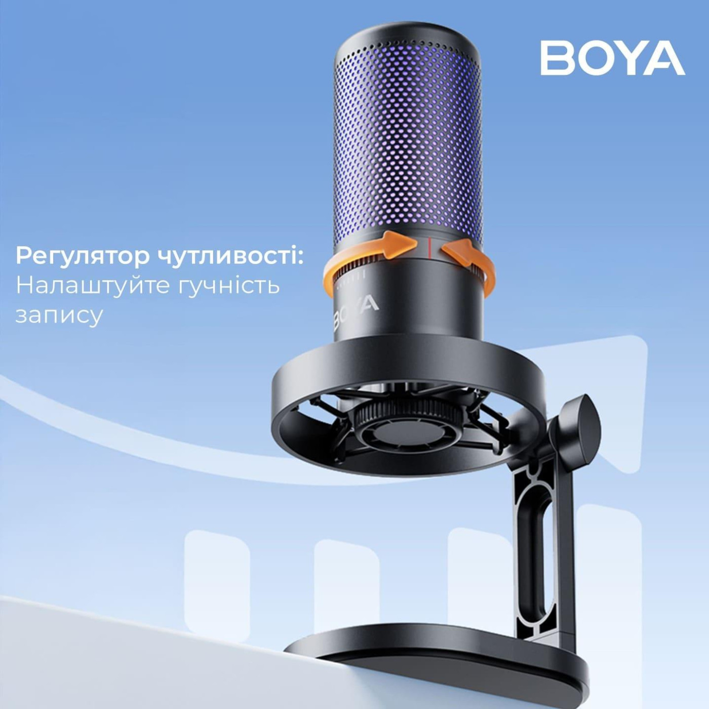 Микрофон Boya K3-02 RGB Black K3-02)