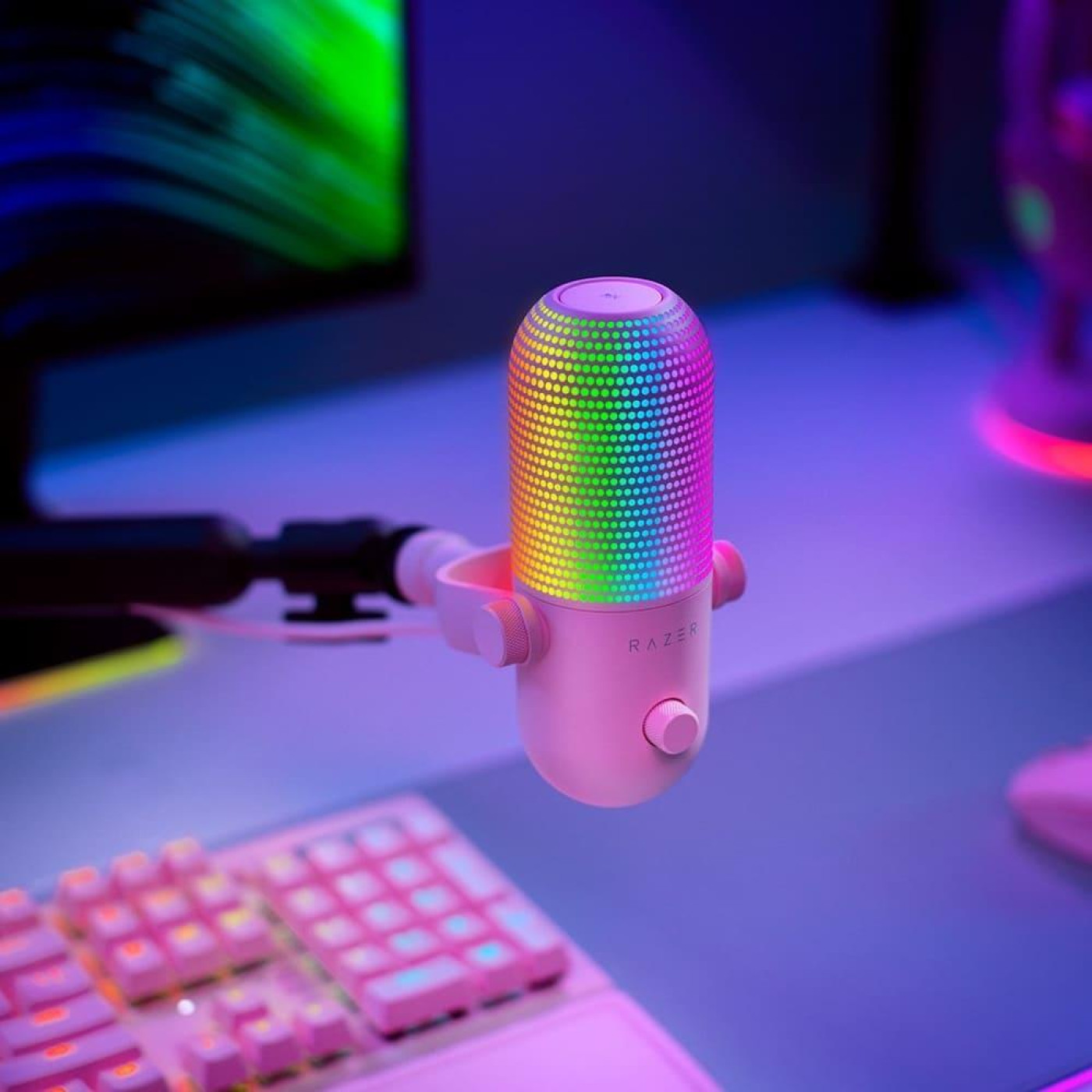 Мікрофон Razer Seiren V3 Chroma Quartz (RZ19-05060300-R3M1)