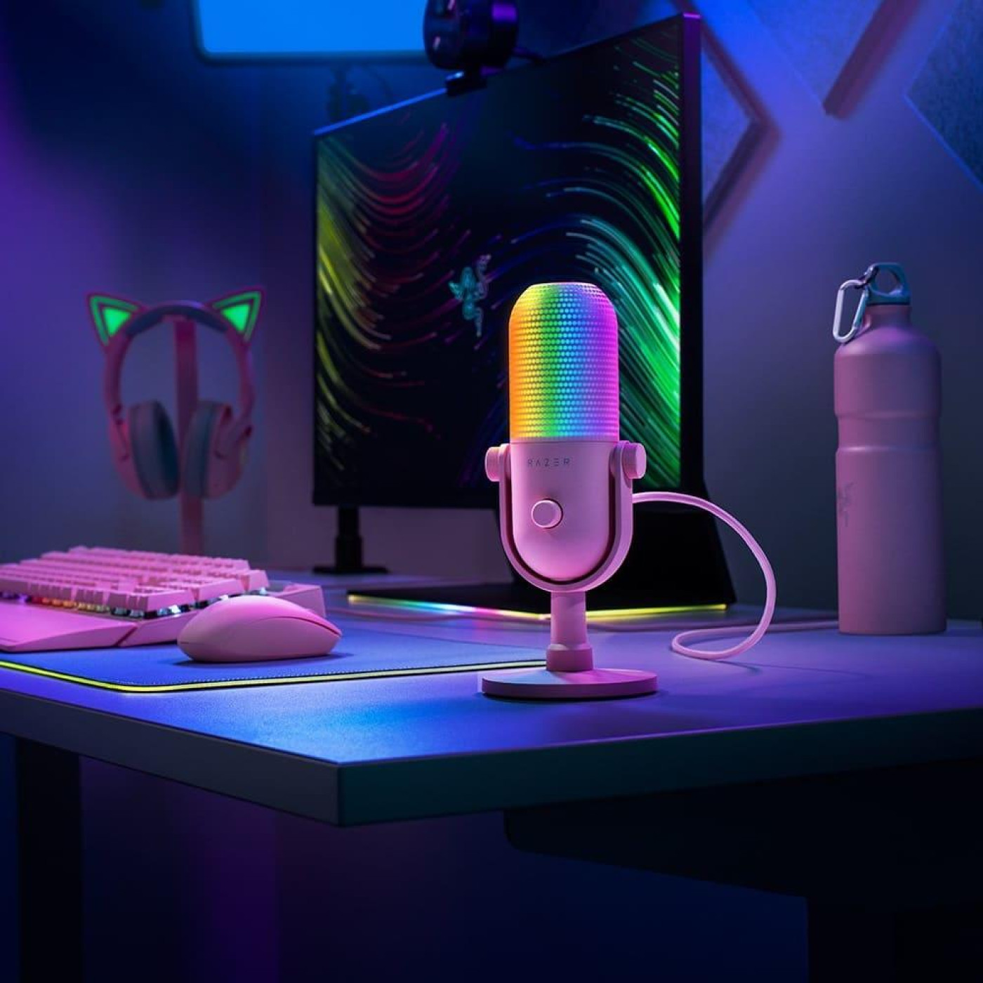 Мікрофон Razer Seiren V3 Chroma Quartz (RZ19-05060300-R3M1)