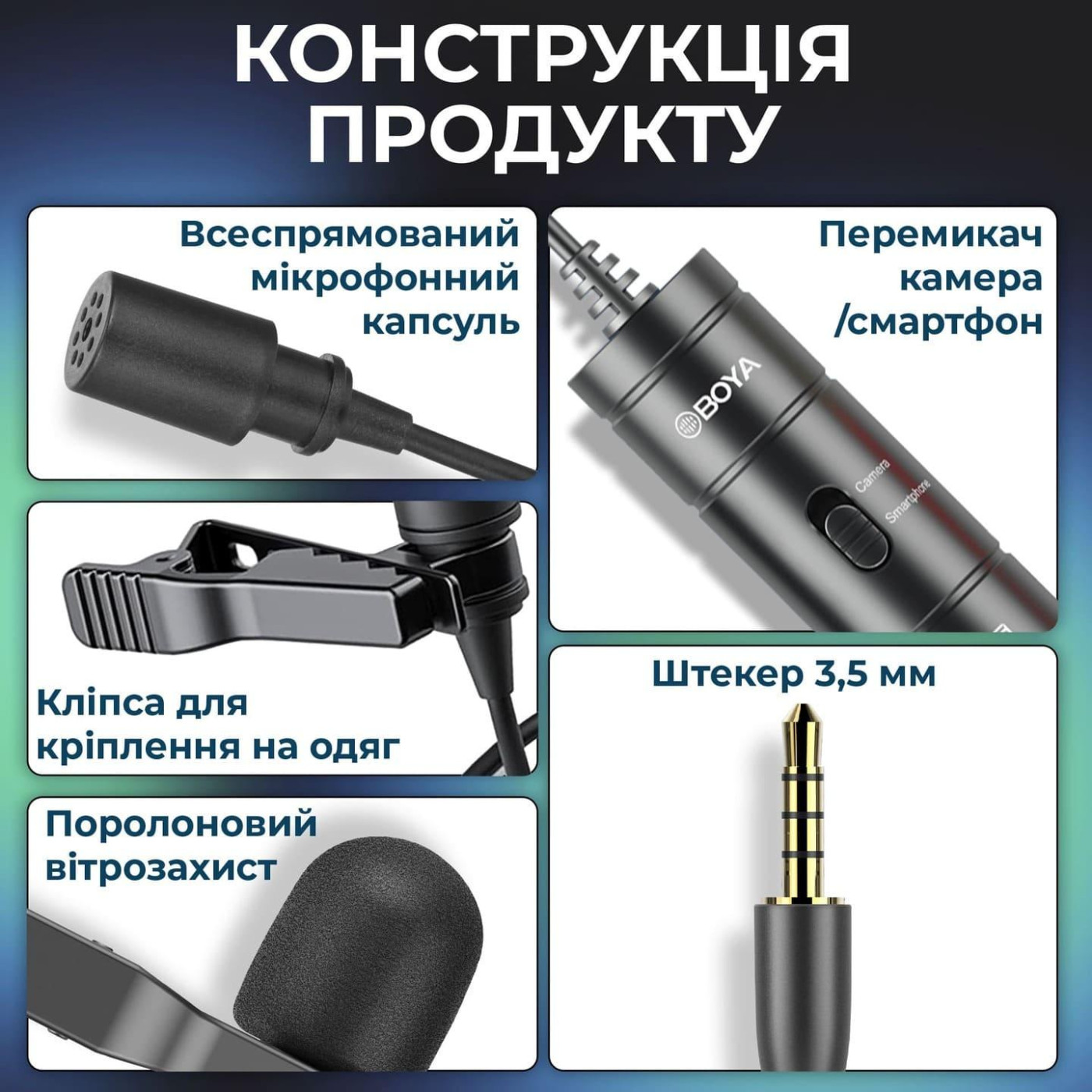 Микрофон Boya BY-M1S Black (BY-M1S)