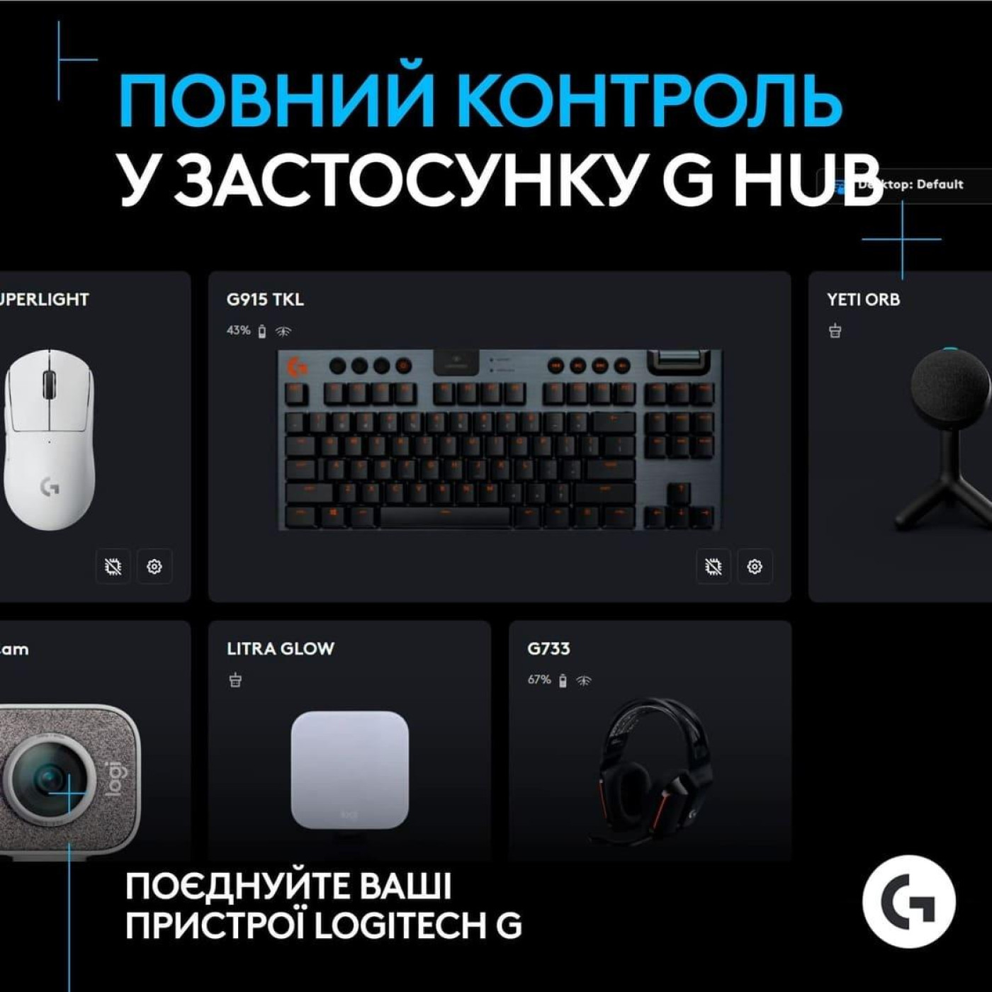 Микрофон Logitech G Yeti Orb RGB Black (988-000551)