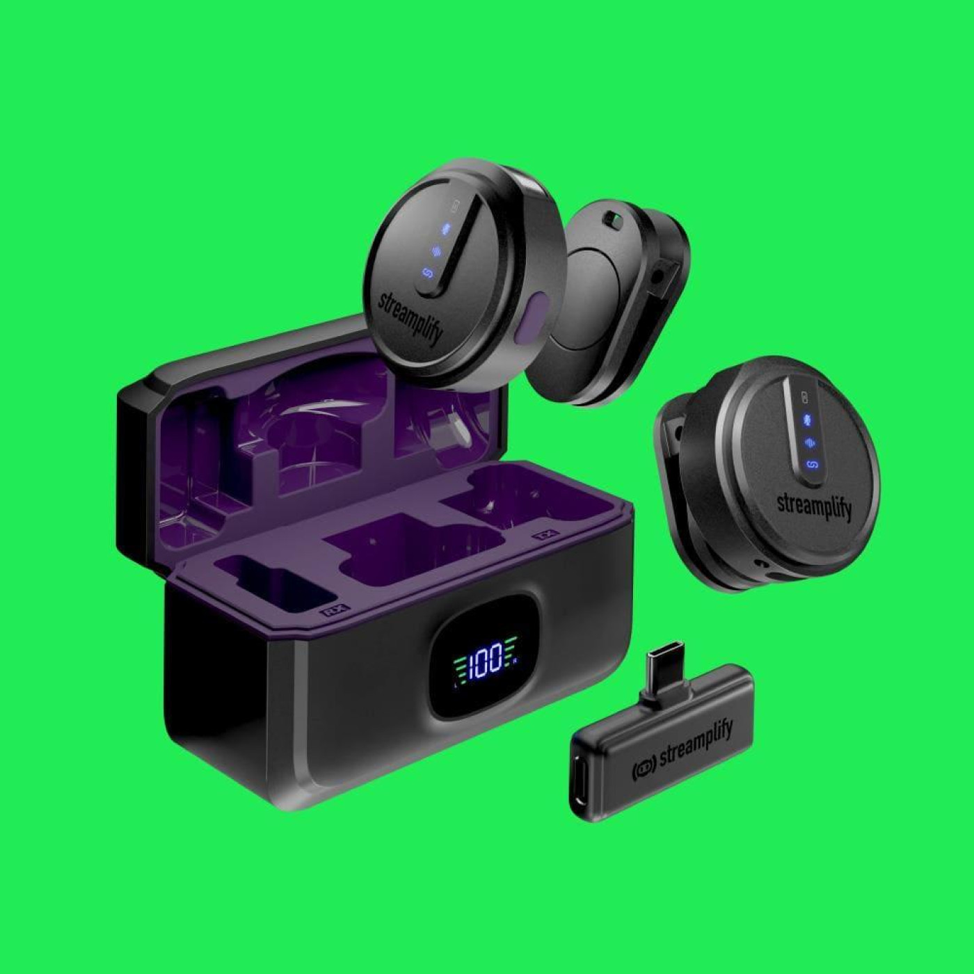 Микрофон STREAMPLIFY MIC GO-48-WL Black (SPML-MG1C051.11)