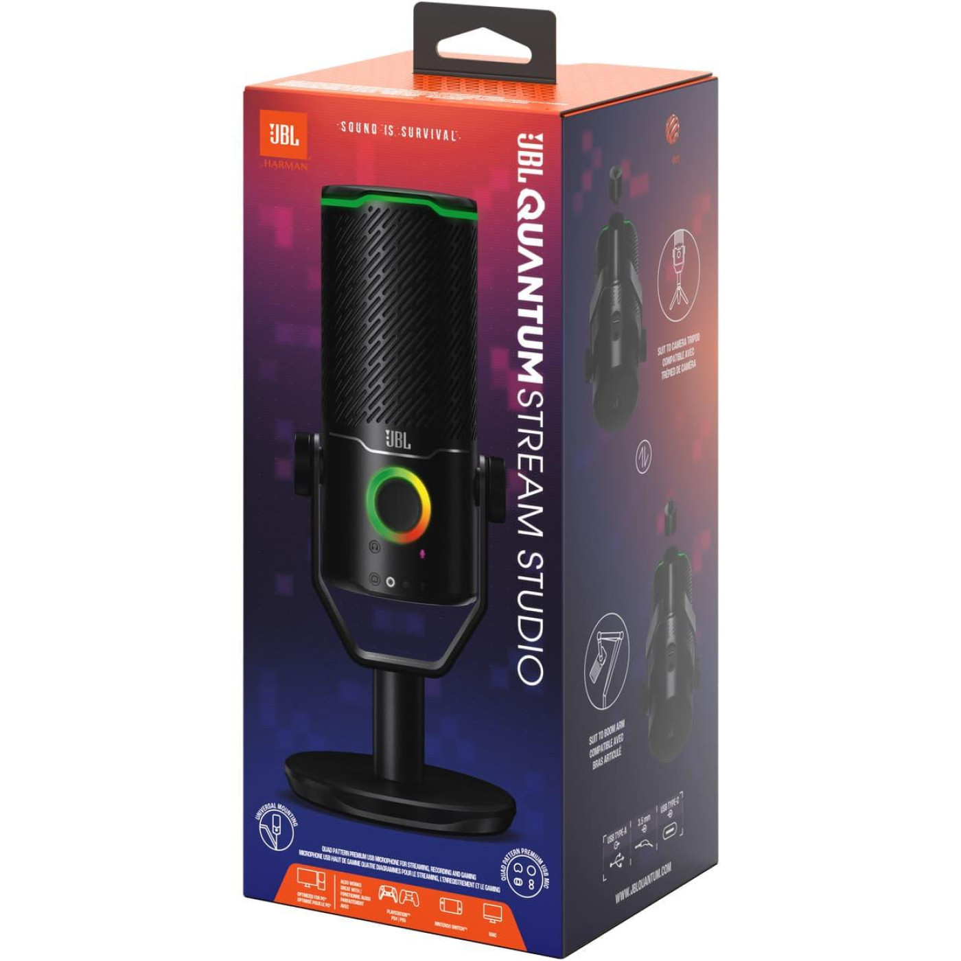 Мікрофон JBL Quantum Stream Studio (JBLSTRMSTUDIOBLK)