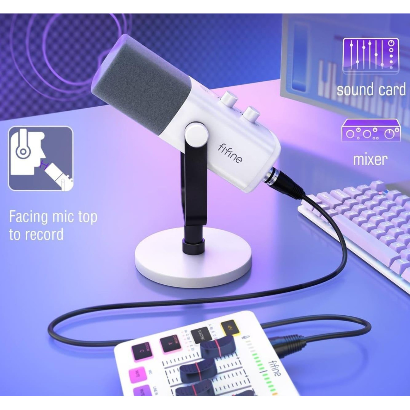 Микрофон Fifine AM8W USB/XLR White (AM8W) U1