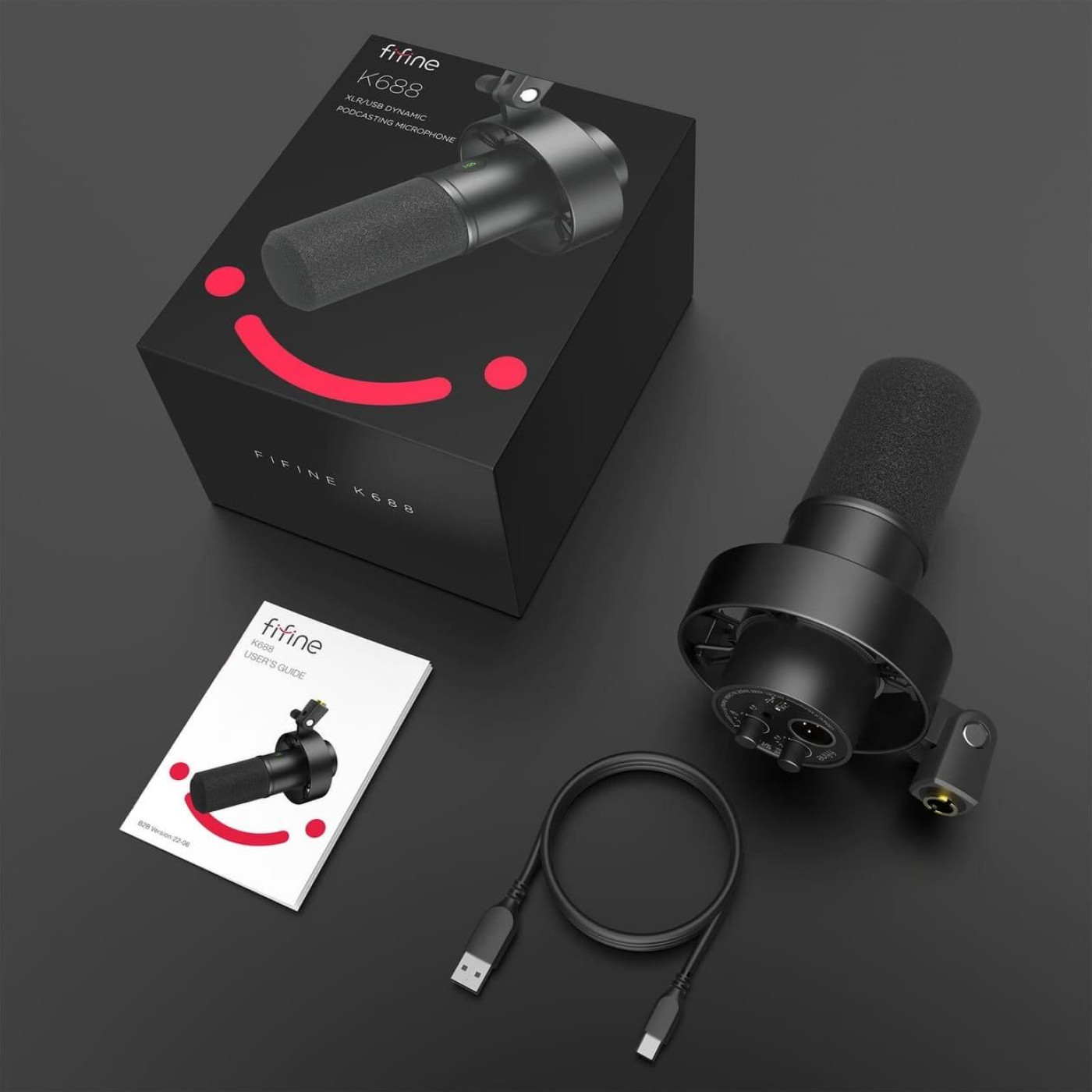 Мікрофон Fifine K688 XLR/USB Black (K688)
