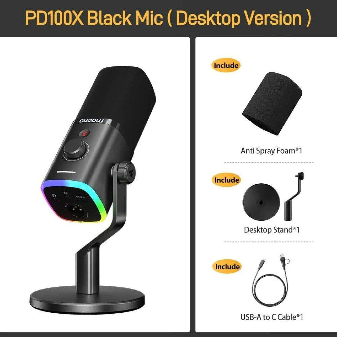 Микрофон Maono PD100X Black (G-000003778)