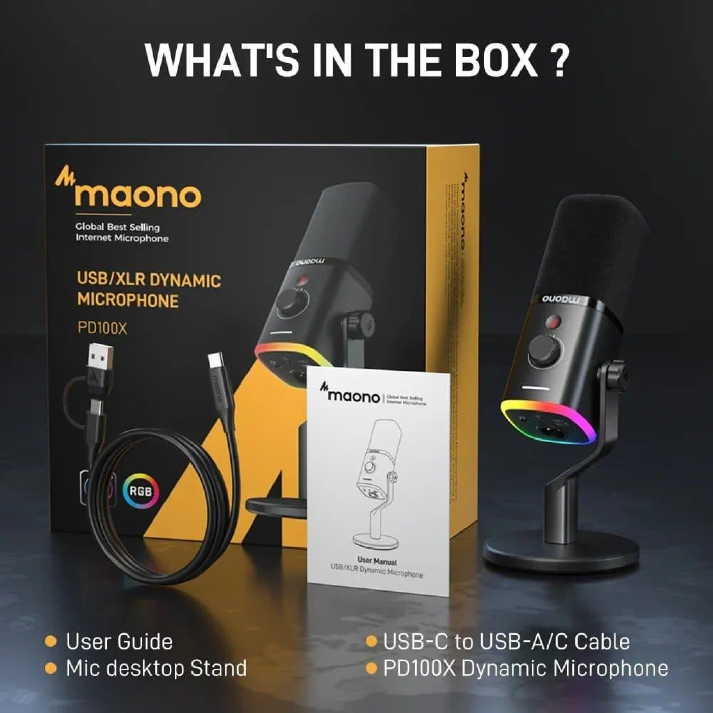 Микрофон Maono PD100X Black (G-000003778)