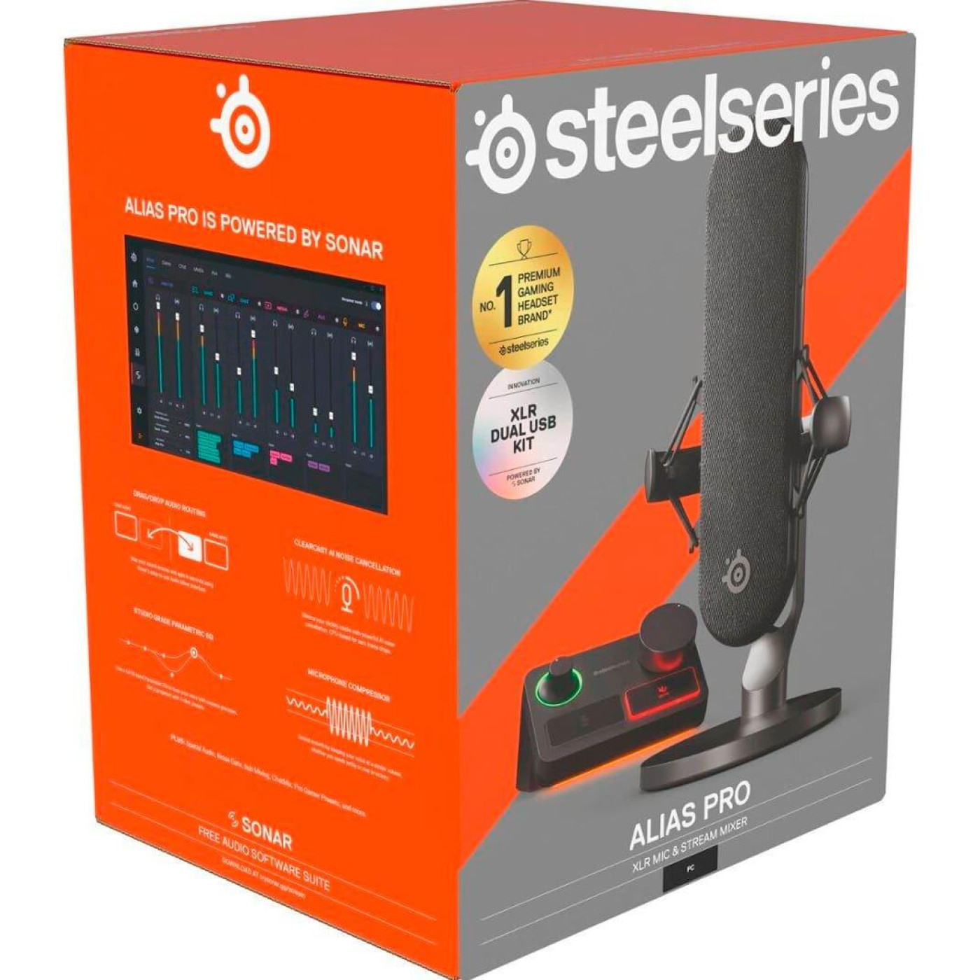 Микрофон SteelSeries Alias Pro RGB XLR Black (61597)