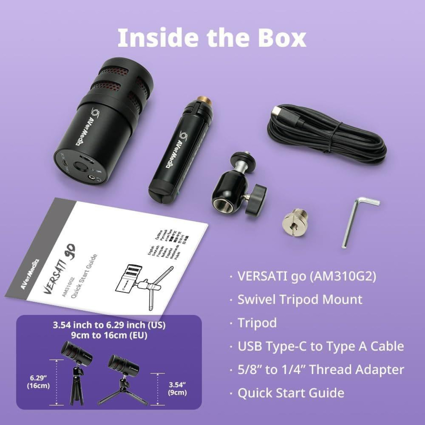 Микрофон AVerMedia AM310G2 Versati Go (40AAAM310AWL)