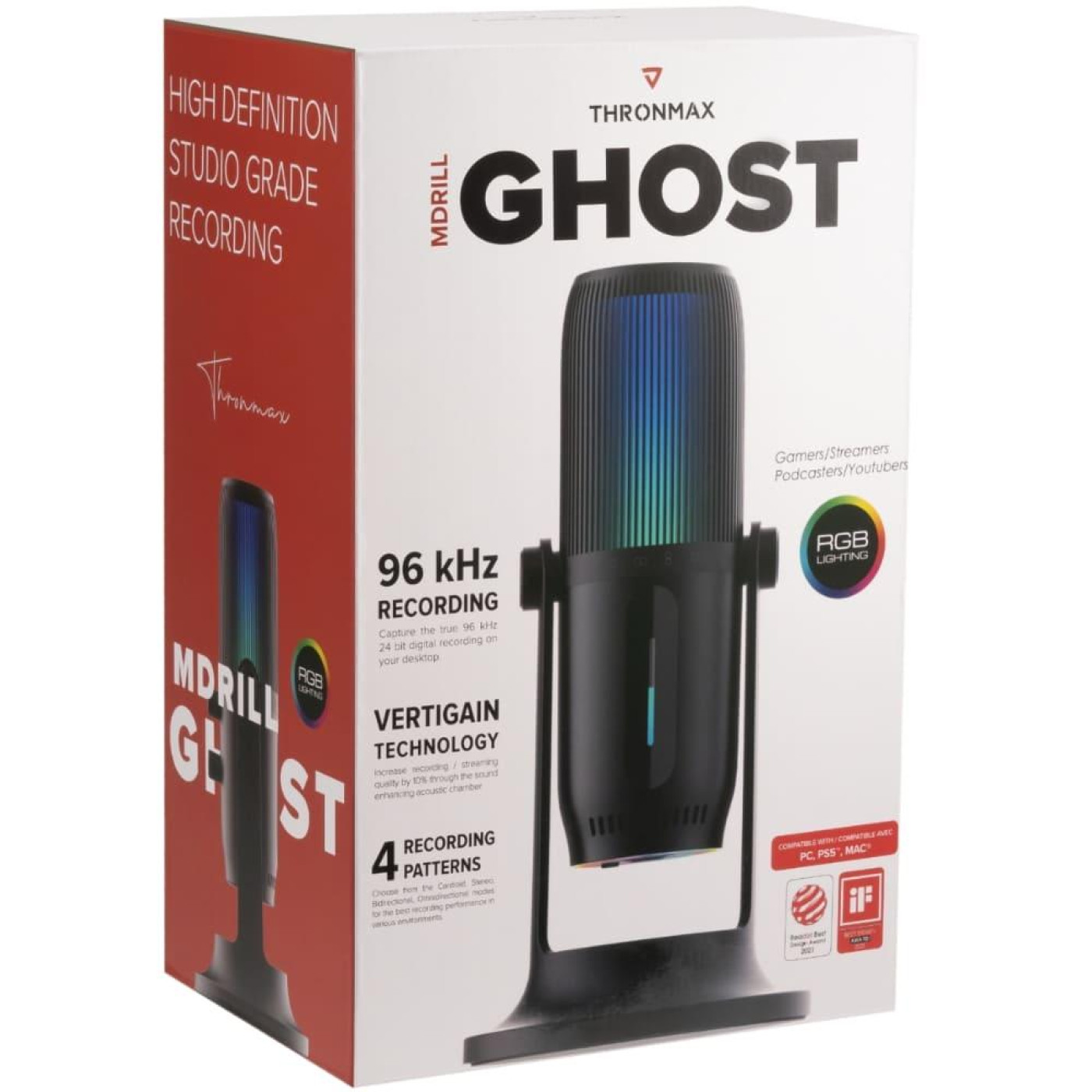 Микрофон Thronmax MDRILL GHOST M2RGB Чорний (M2RGBTHRONMAX)