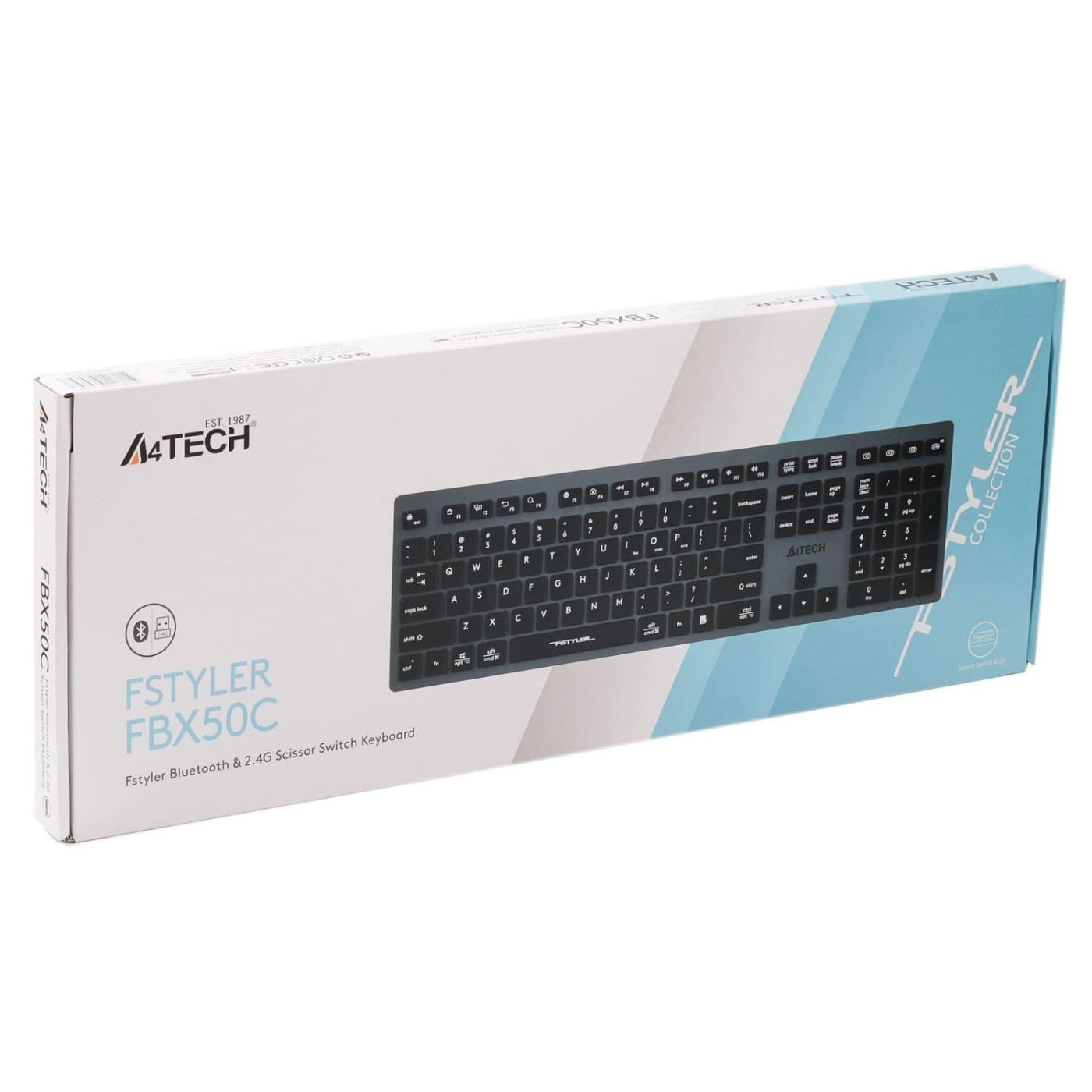 Клавиатура A4Tech Fstyler FBX50C Wireless Grey (FBX50C (Grey))