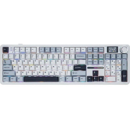 Клавіатура Aula F108 Pro Wireless Gasket Keyboard Reaper Switch 2.4G/BT EN/UA White (6978080501318)