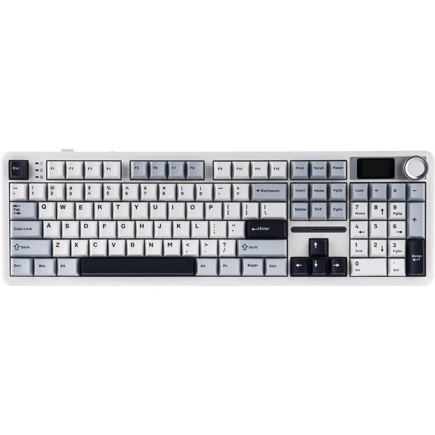 Клавіатура Aula F108 Pro Wireless Gasket Keyboard Reaper Switch 2.4G/BT EN/UA White (6978080501318)