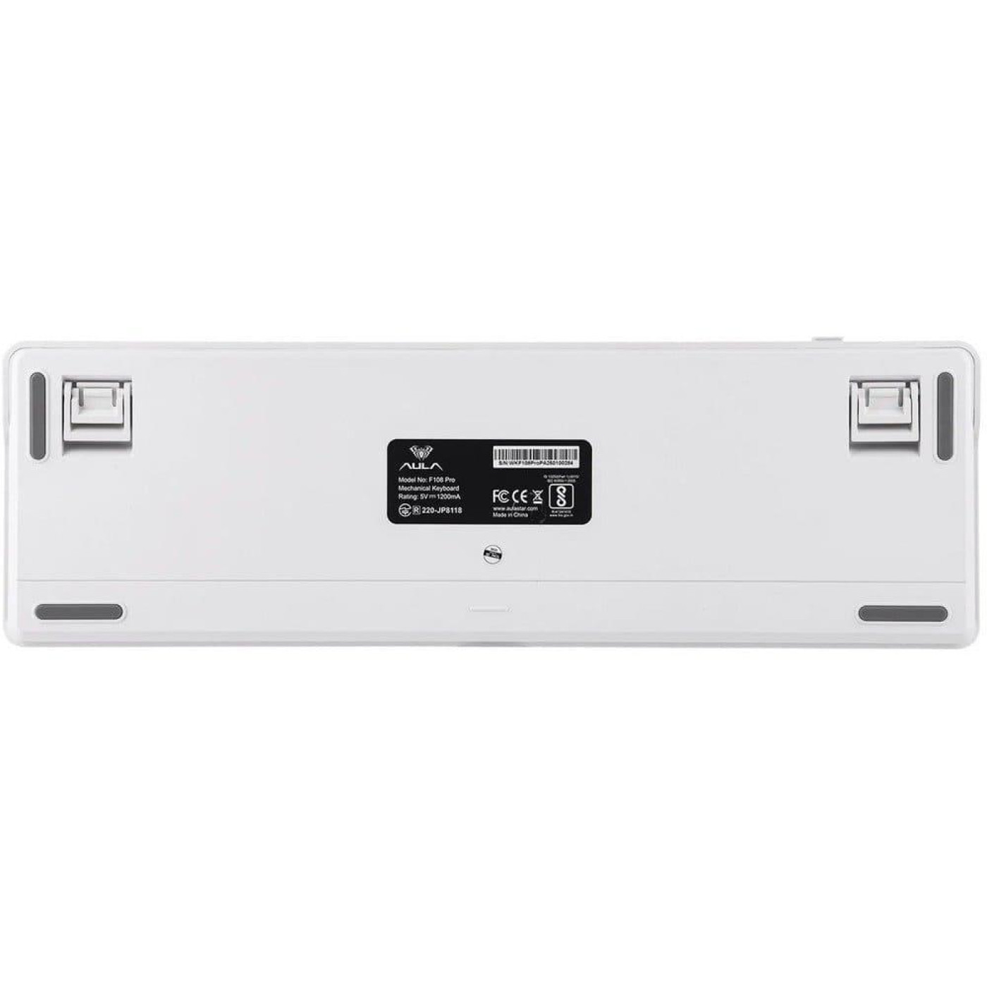 Клавіатура Aula F108 Pro Wireless Gasket Keyboard Reaper Switch 2.4G/BT EN/UA White (6978080501318)