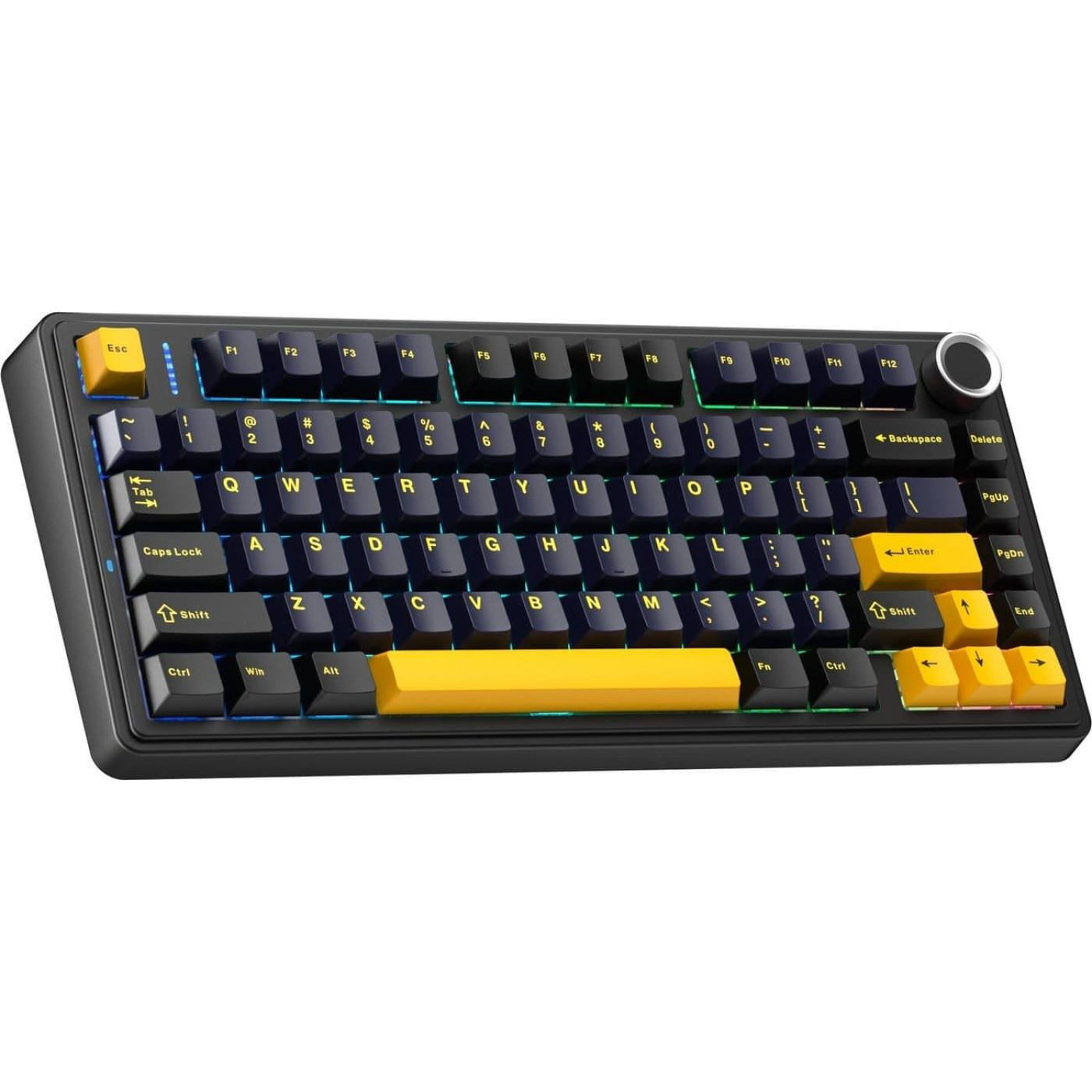 Клавіатура Aula F75 Wired Gasket Black Keycap Pink Switch EN/UA (6978080504890)