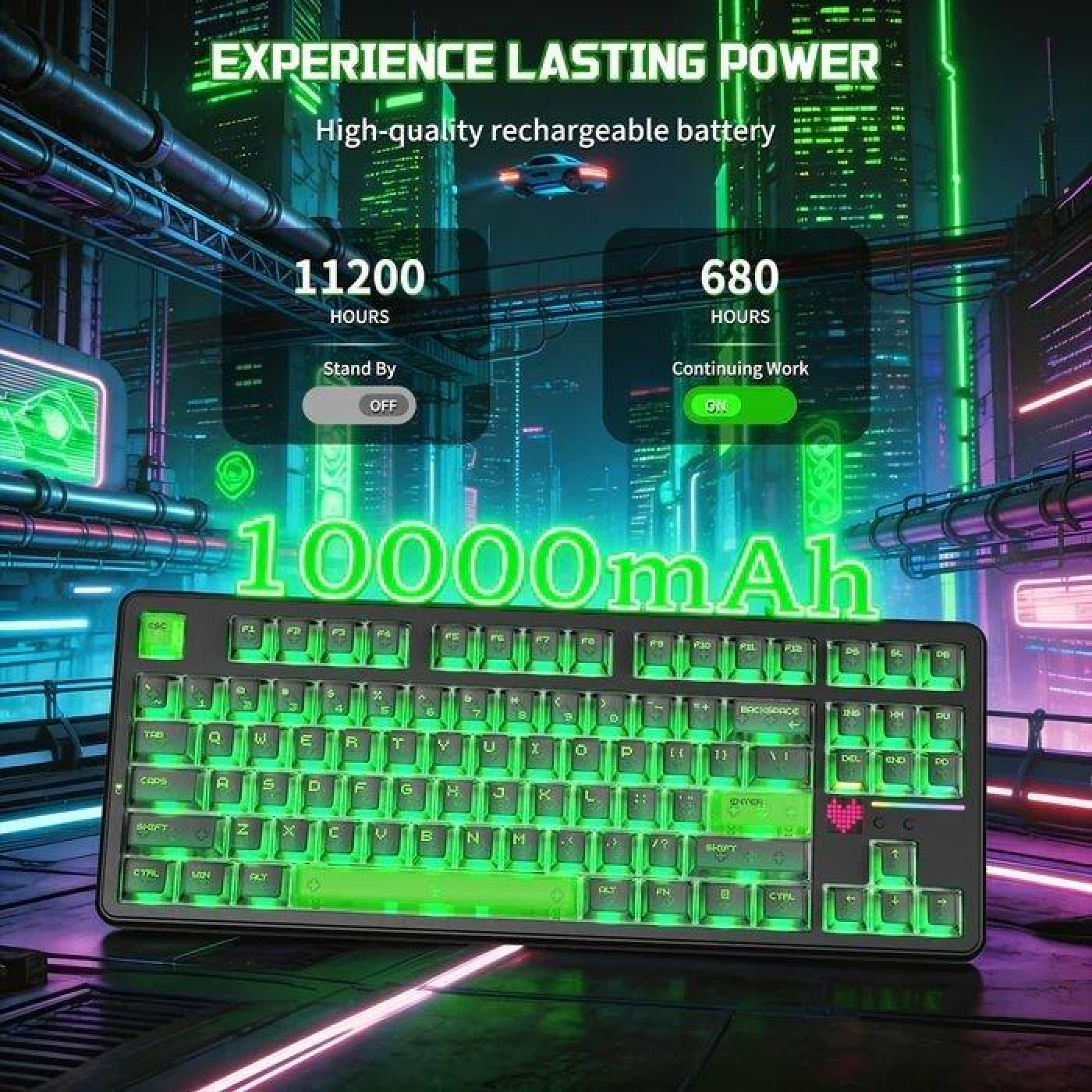 Клавіатура Attack Shark X87 Ultra RGB Meg Shark Switches Wireless (AS-6979033730229-SJ) Shadow Jade (G-000004500)