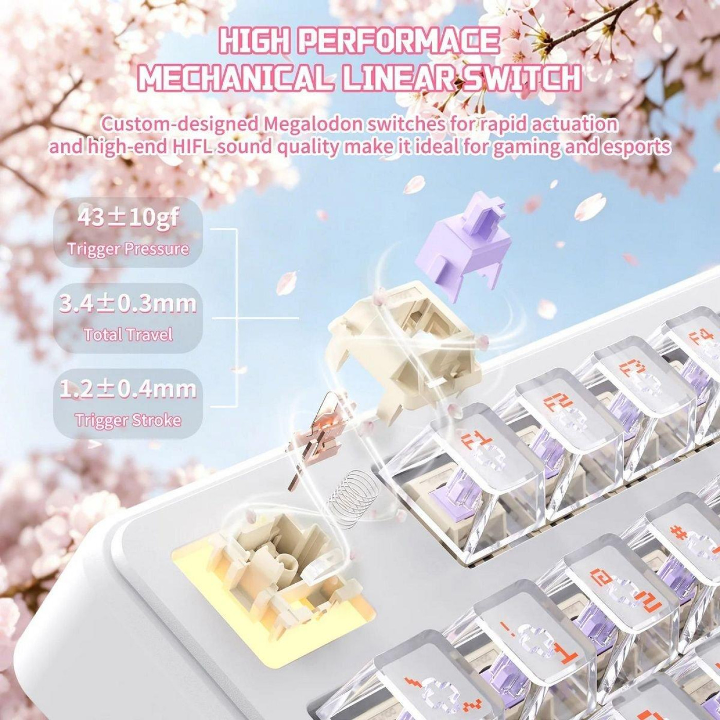 Клавіатура Attack Shark X87 Ultra RGB Meg Shark Switches Wireless (AS-6979033730236-IO) Iced Orange (G-000004501)