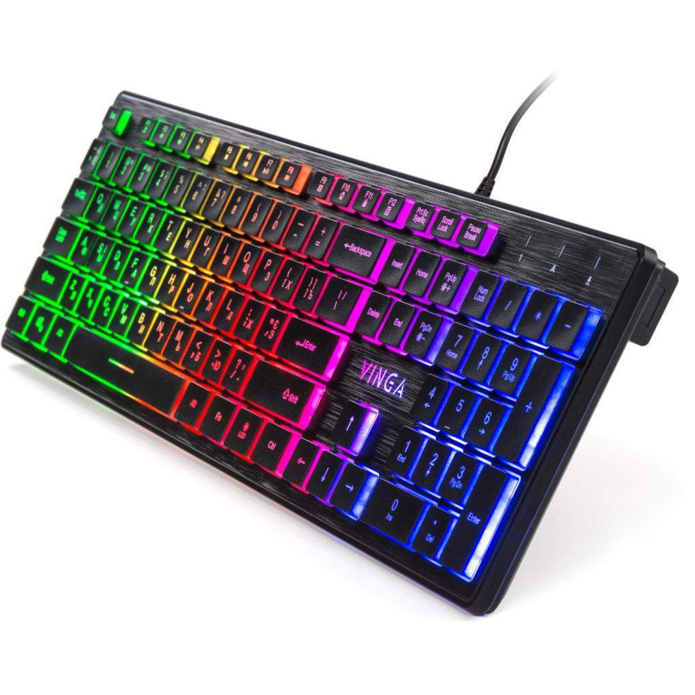 Клавіатура Vinga KB410 USB Black (KB410 Black)