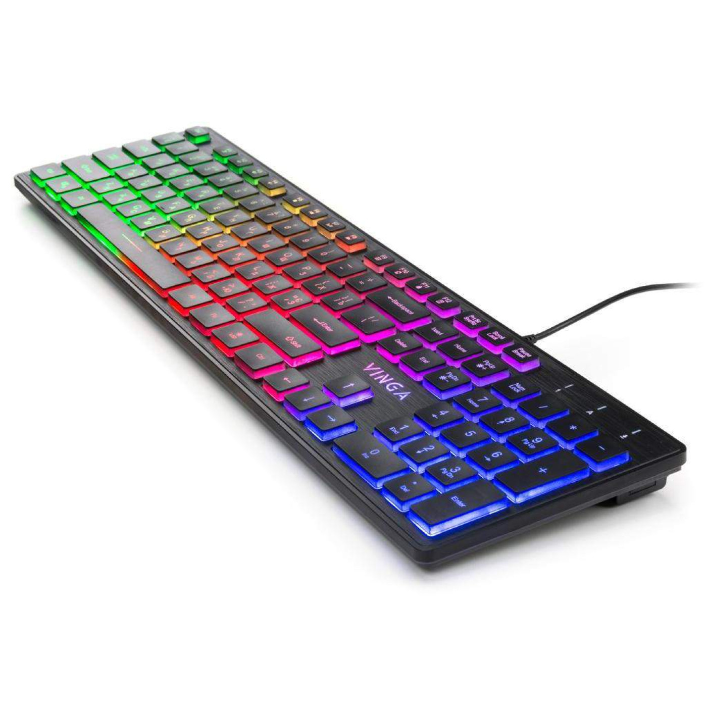 Клавіатура Vinga KB410 USB Black (KB410 Black)