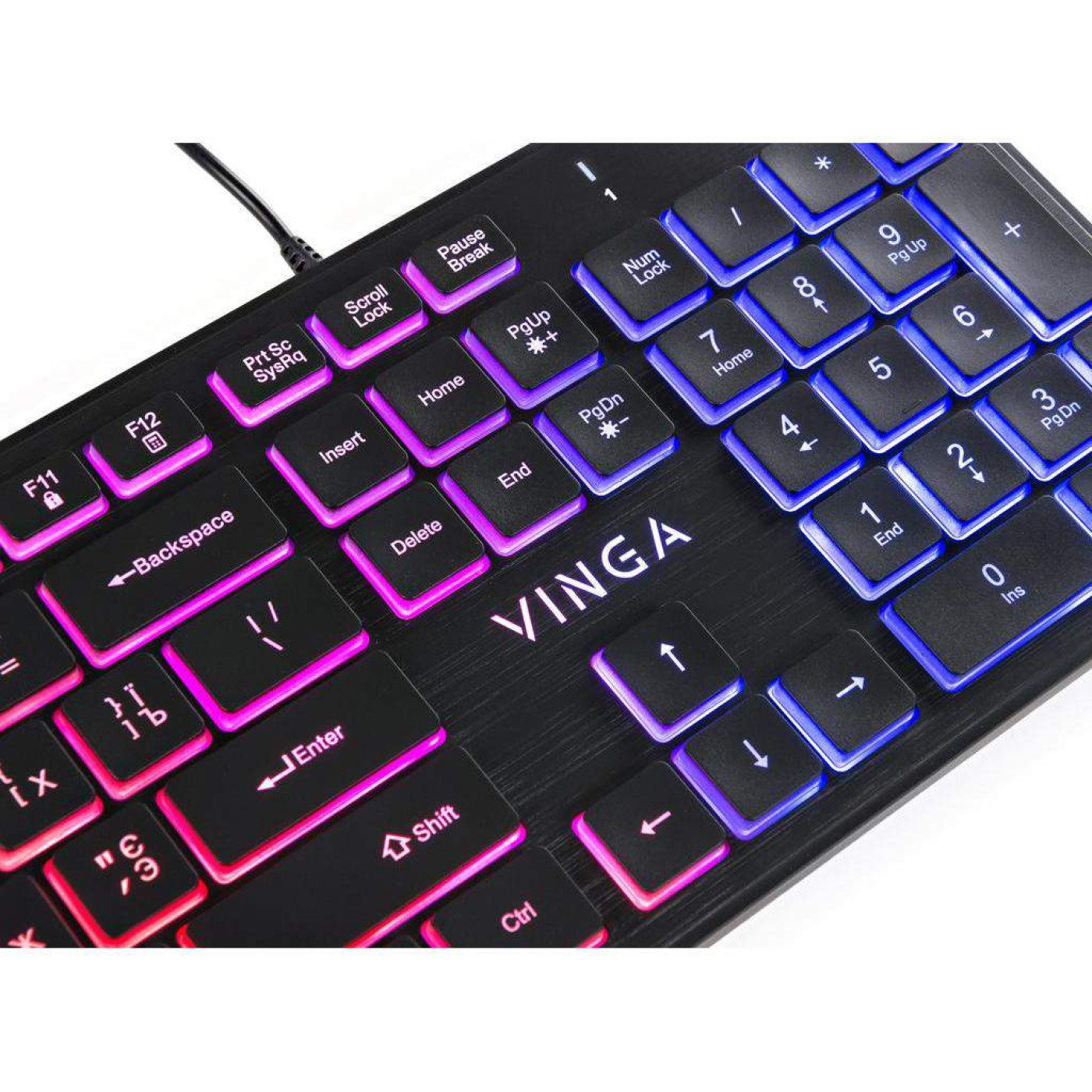 Клавіатура Vinga KB410 USB Black (KB410 Black)