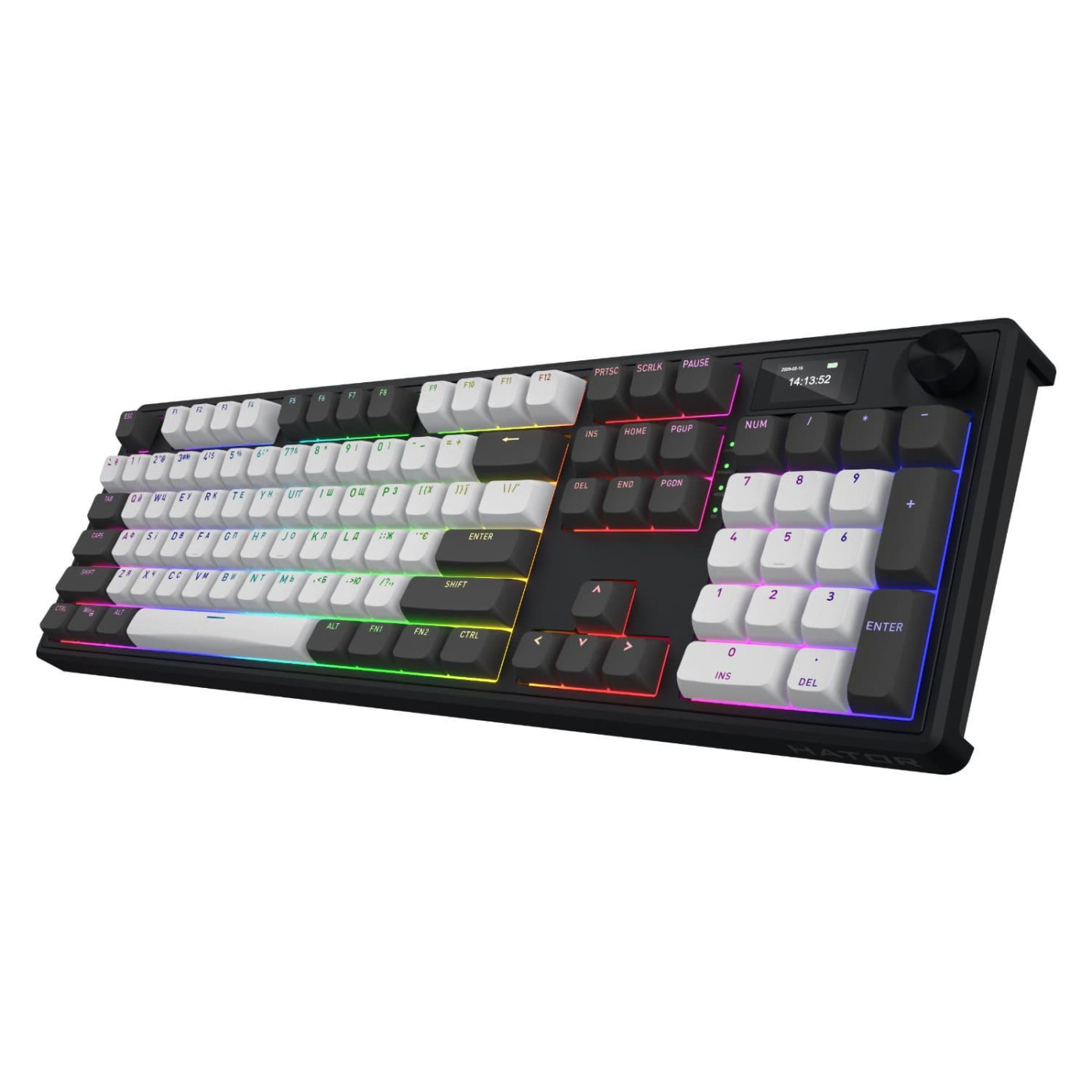 Клавиатура HATOR Skyfall 100 PRO Silent Switches Wireless Grey Black (HTK4100UA)