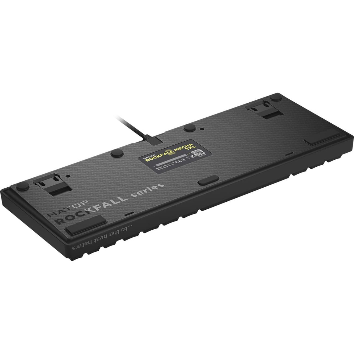 Клавіатура HATOR Rockfall 2 Mecha TKL orange RGB USB Black (HTK-520)