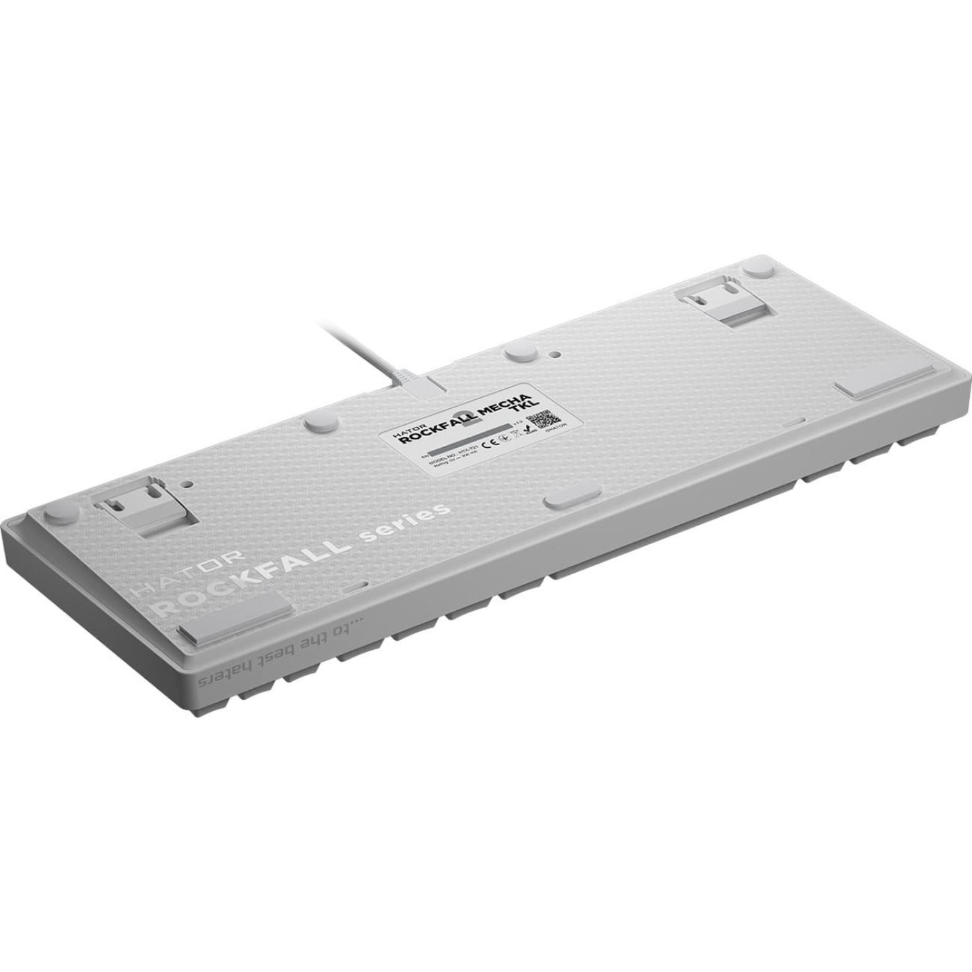 Клавіатура HATOR Rockfall 2 Mecha TKL orange RGB USB White (HTK-521)