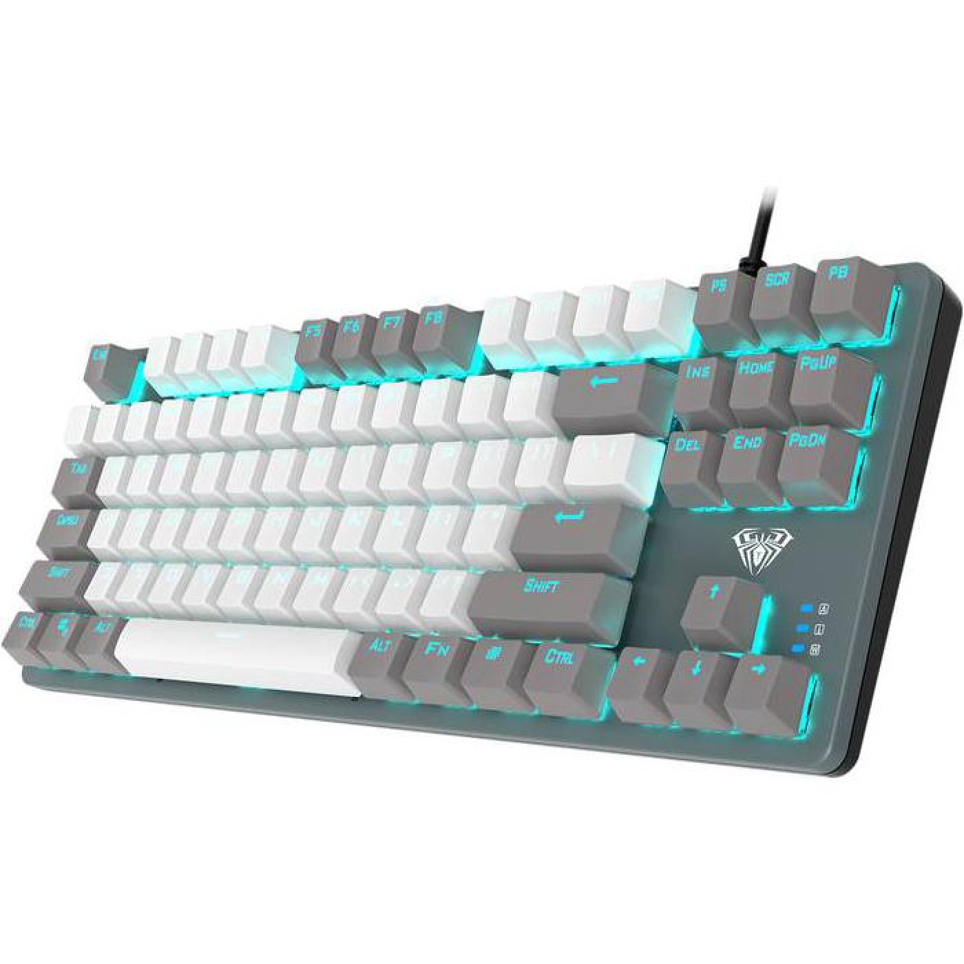 Клавиатура Aula F3287 Grey/White keycap KRGD blue EN/UA (6948391240954)