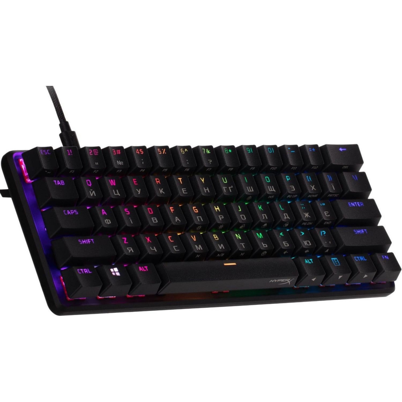 Клавіатура HyperX Alloy Origins 60 HX Red USB Black (4P5N4AA)