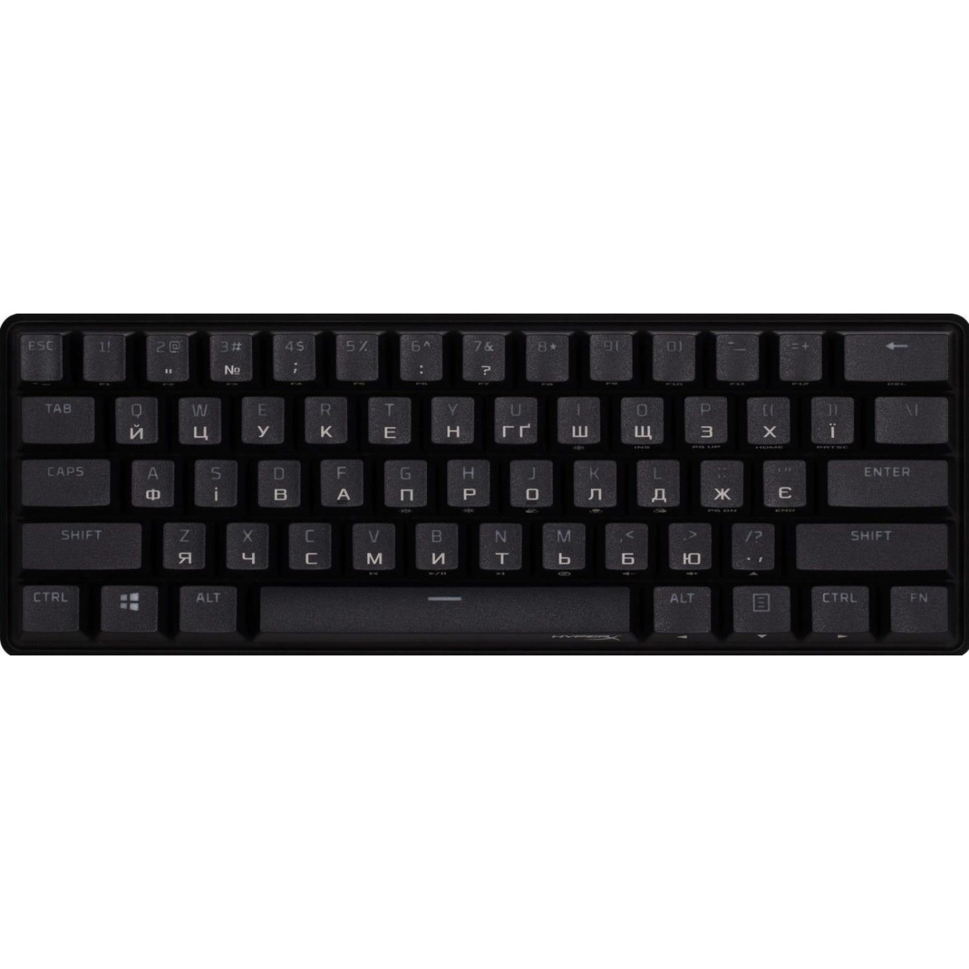 Клавіатура HyperX Alloy Origins 60 HX Red USB Black (4P5N4AA)