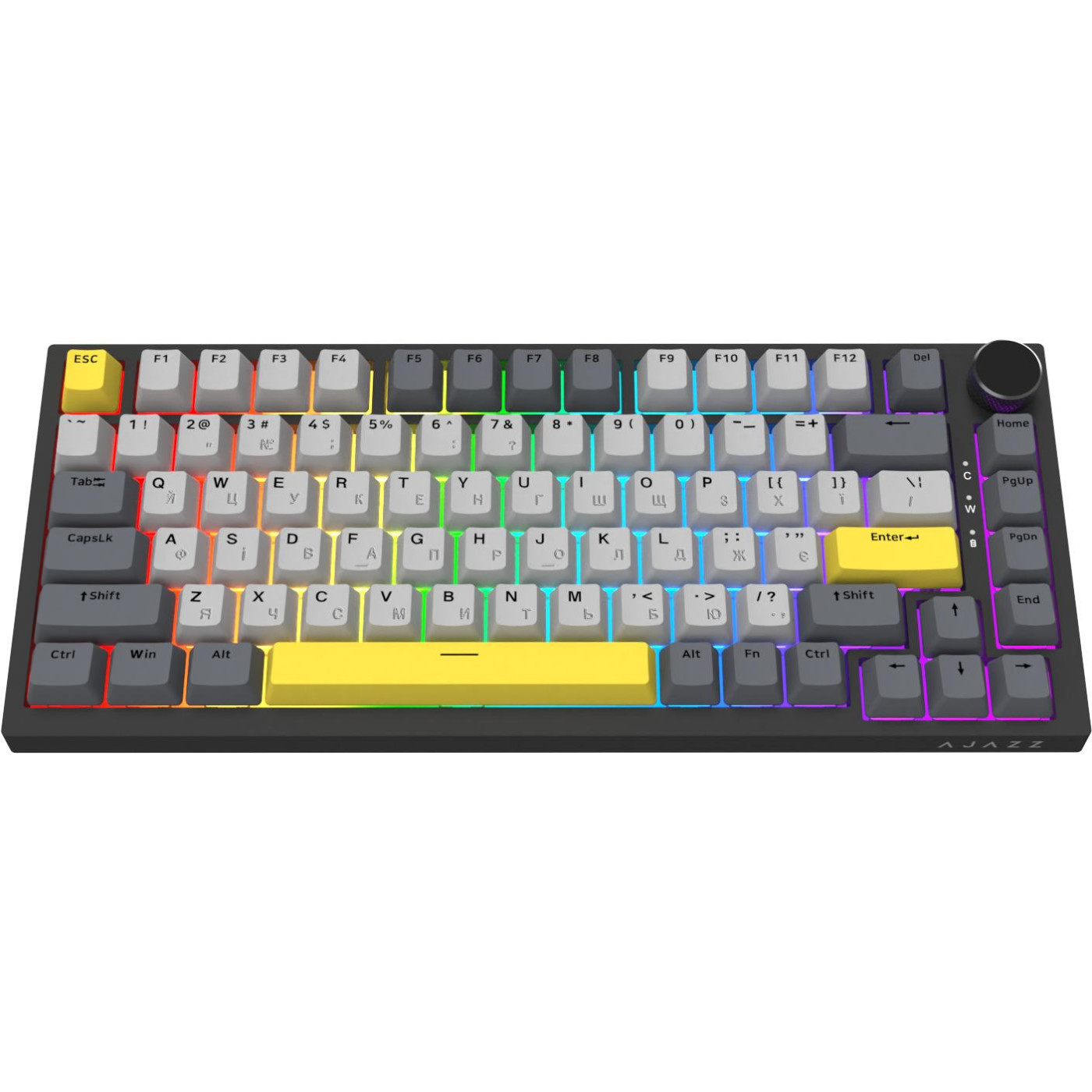 Клавиатура Ajazz AK820 Sea Salt Switch Black (AK820-SS-BGY)