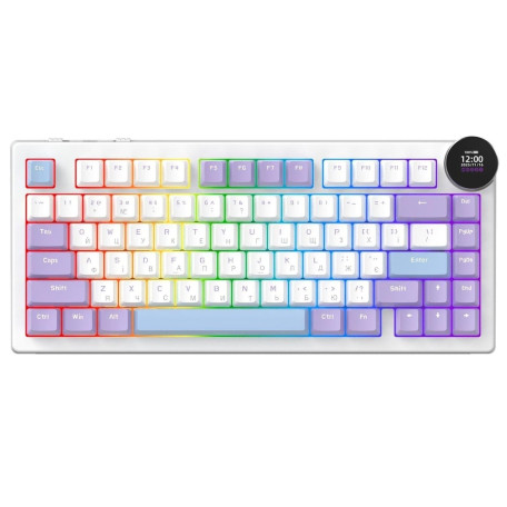 Клавіатура Ajazz AK820 V2 White Peach Switch (AK820-V2-WP-PWB)