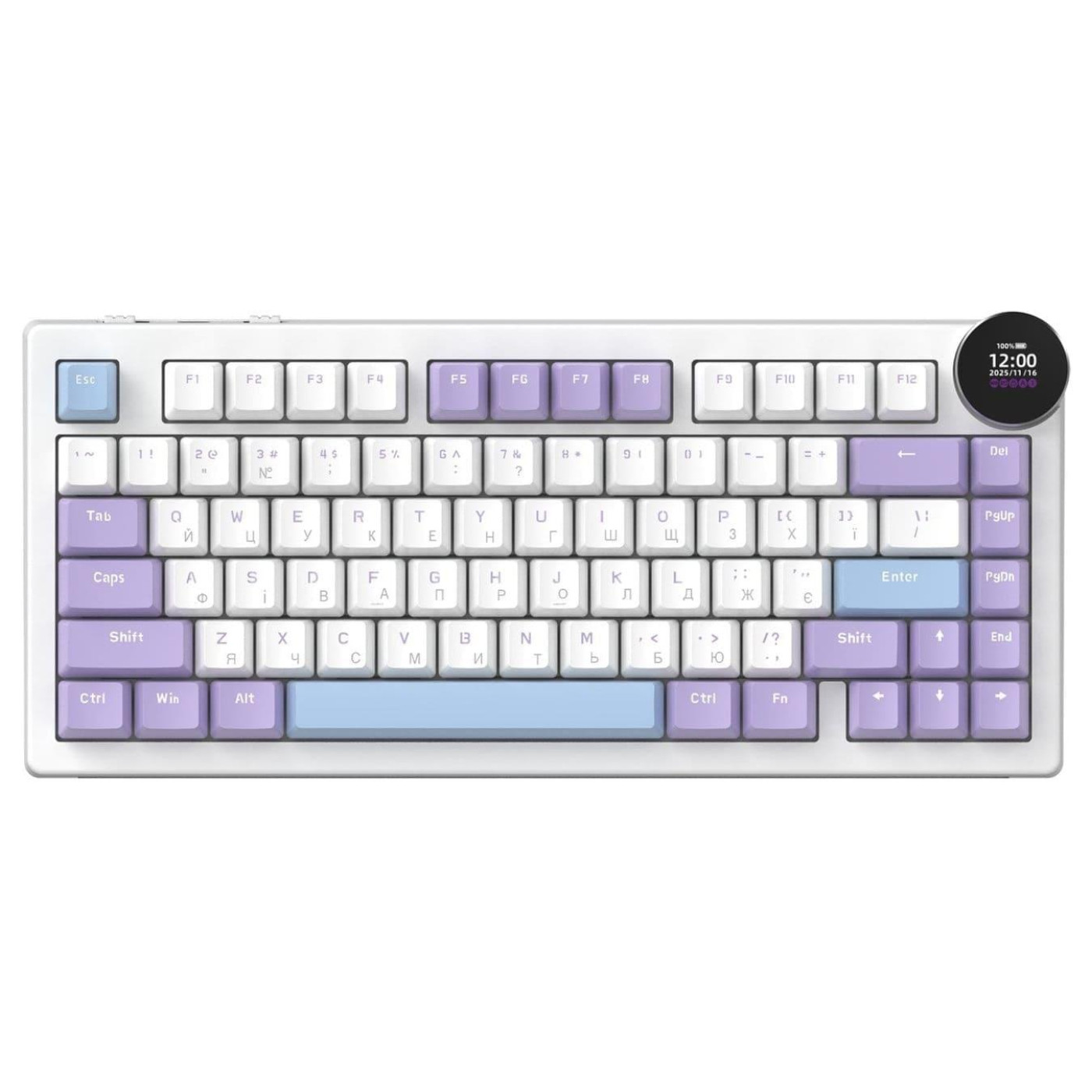 Клавіатура Ajazz AK820 V2 White Peach Switch (AK820-V2-WP-PWB)