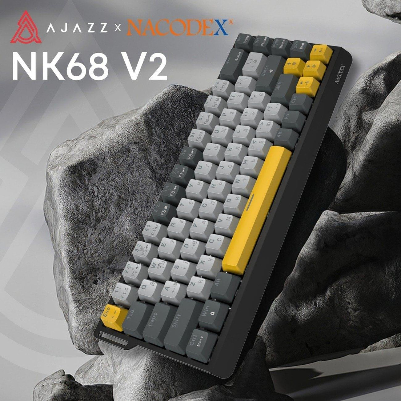 Клавиатура Ajazz NK68 V2 Red Switch (NK68-V2-R-BGY)