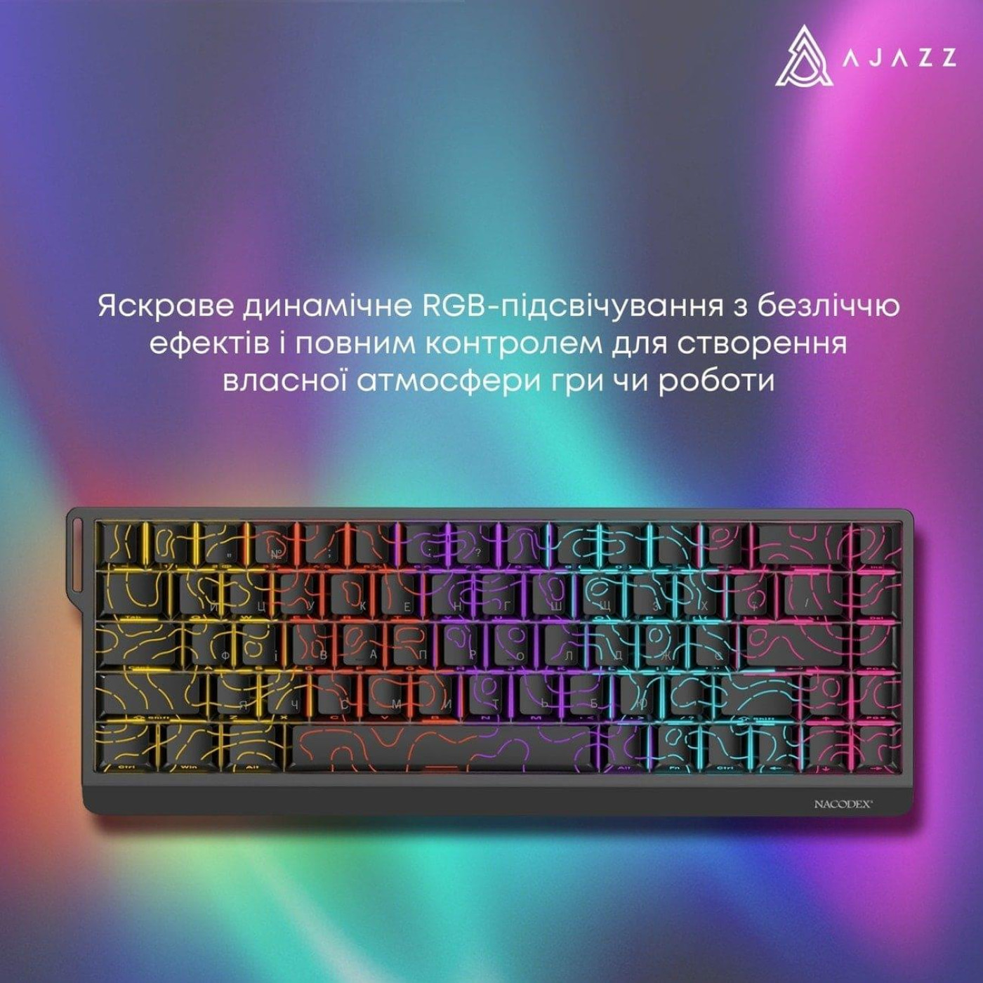 Клавиатура Ajazz NK68 V2 Red Switch (NK68-V2-R-BGY)