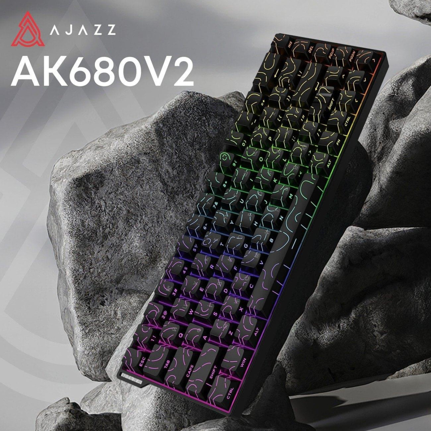Клавіатура Ajazz AK680 V2 Ice Island Magnetic Switch (AK680-V2-I-S-B)