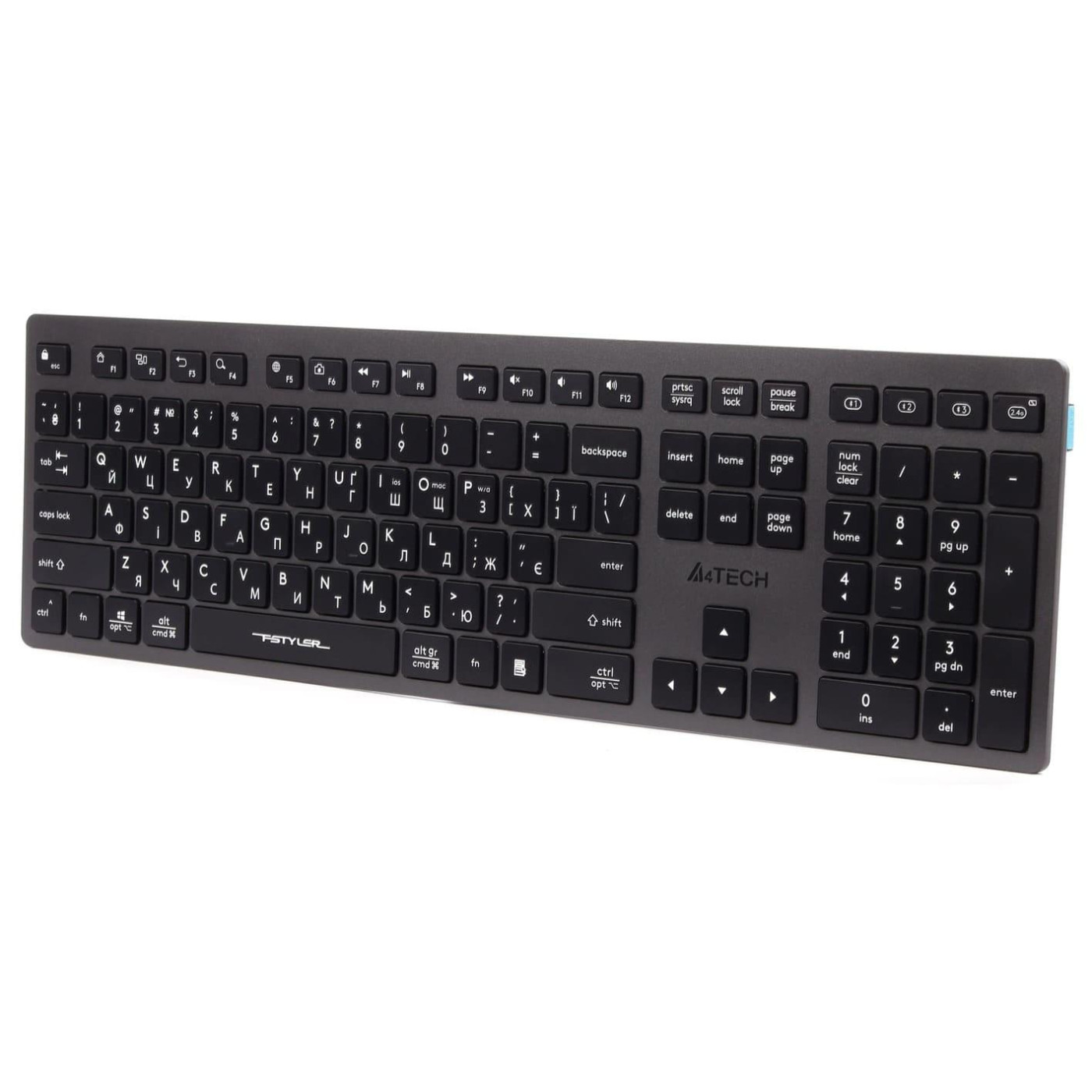 Клавіатура A4Tech Fstyler FBX50C Wireless Grey (FBX50C (Grey))