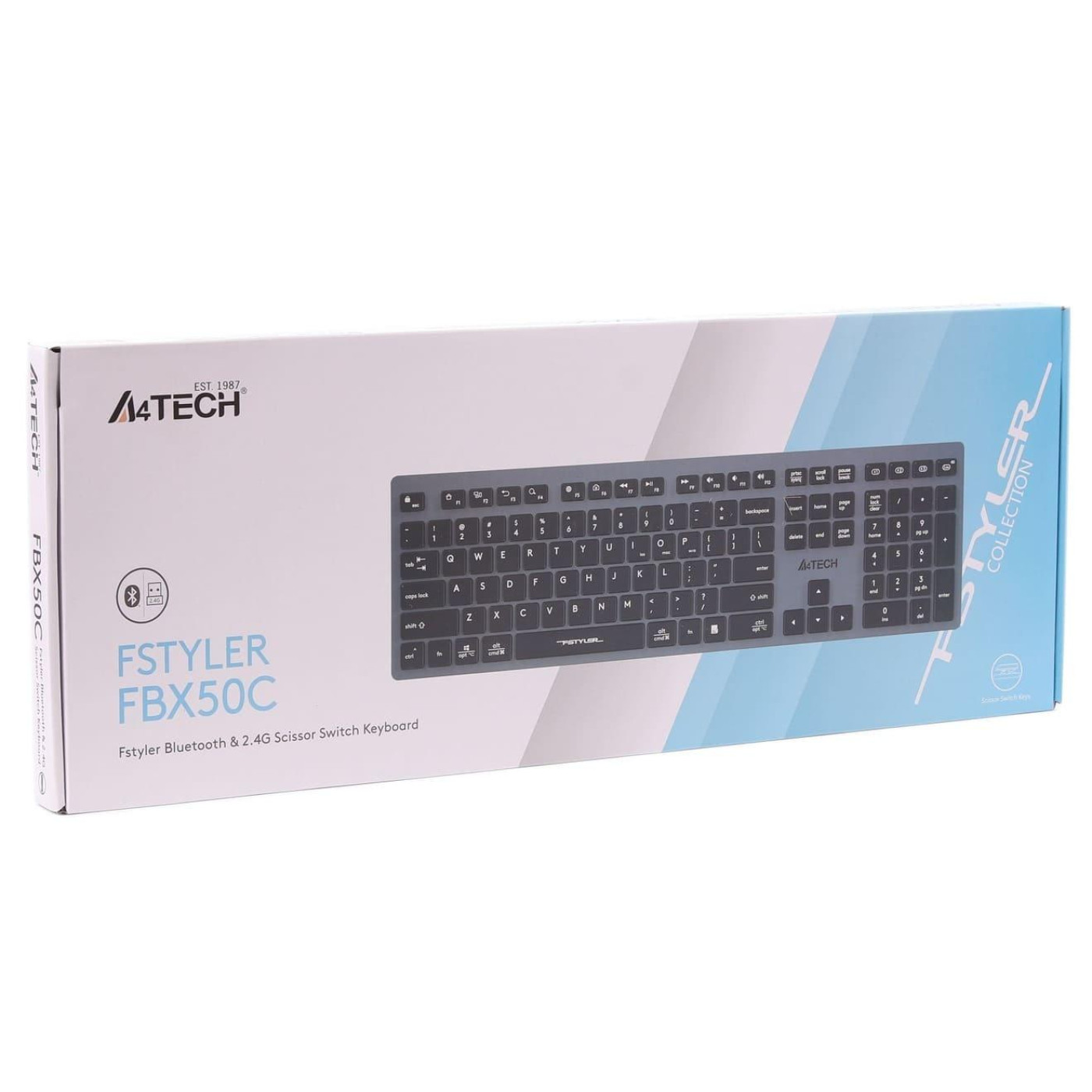 Клавіатура A4Tech Fstyler FBX50C Wireless Grey (FBX50C (Grey))