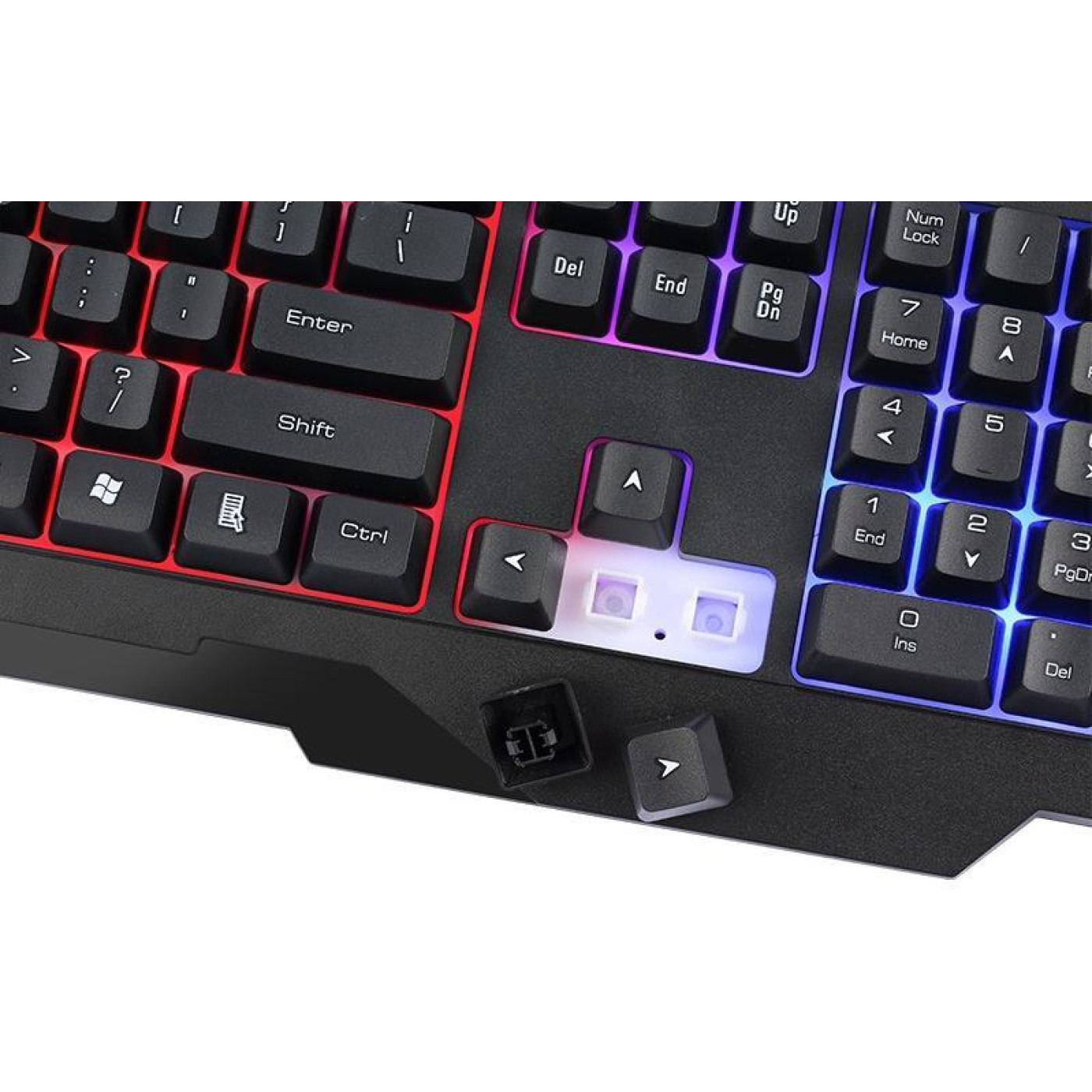 Клавиатура Xtrike Me KB-306 UA 114 кл. райдужна LED пидсвитка, USB, чорна (KB-306UA)