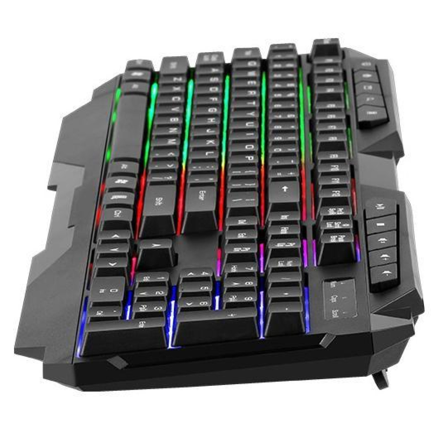 Клавиатура Xtrike Me KB-306 UA 114 кл. райдужна LED пидсвитка, USB, чорна (KB-306UA)