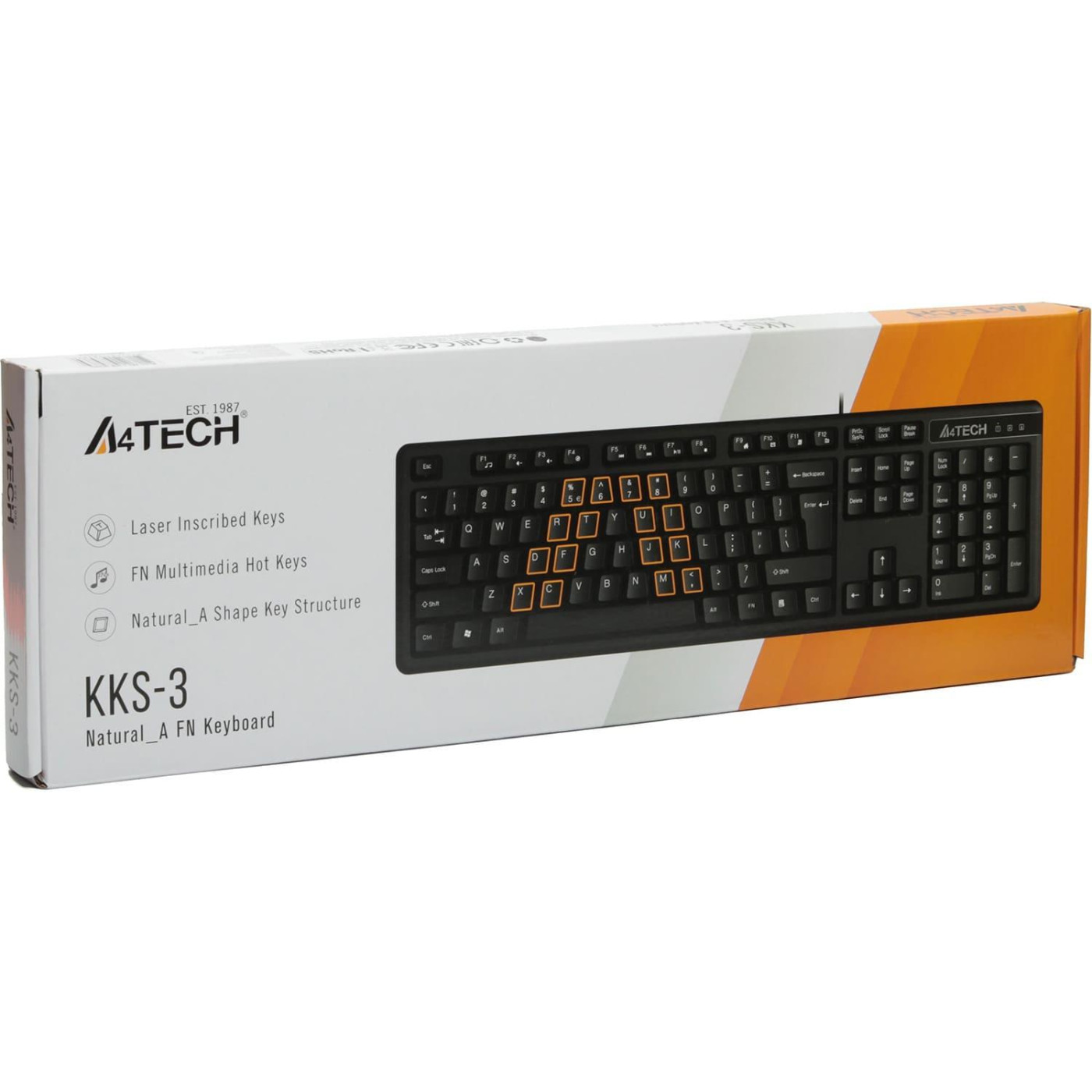 Клавіатура A4Tech KKS-3 USB Black (KKS-3 USB (Black))