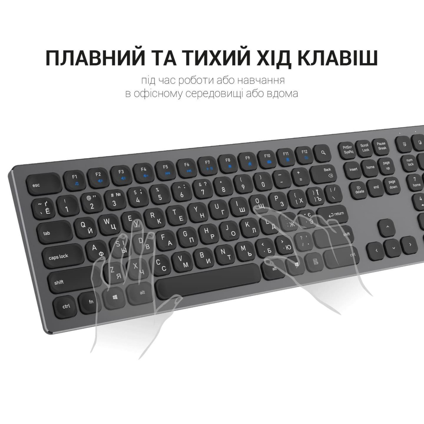 Клавиатура OfficePro SK1550 Wireless Black (SK1550B)