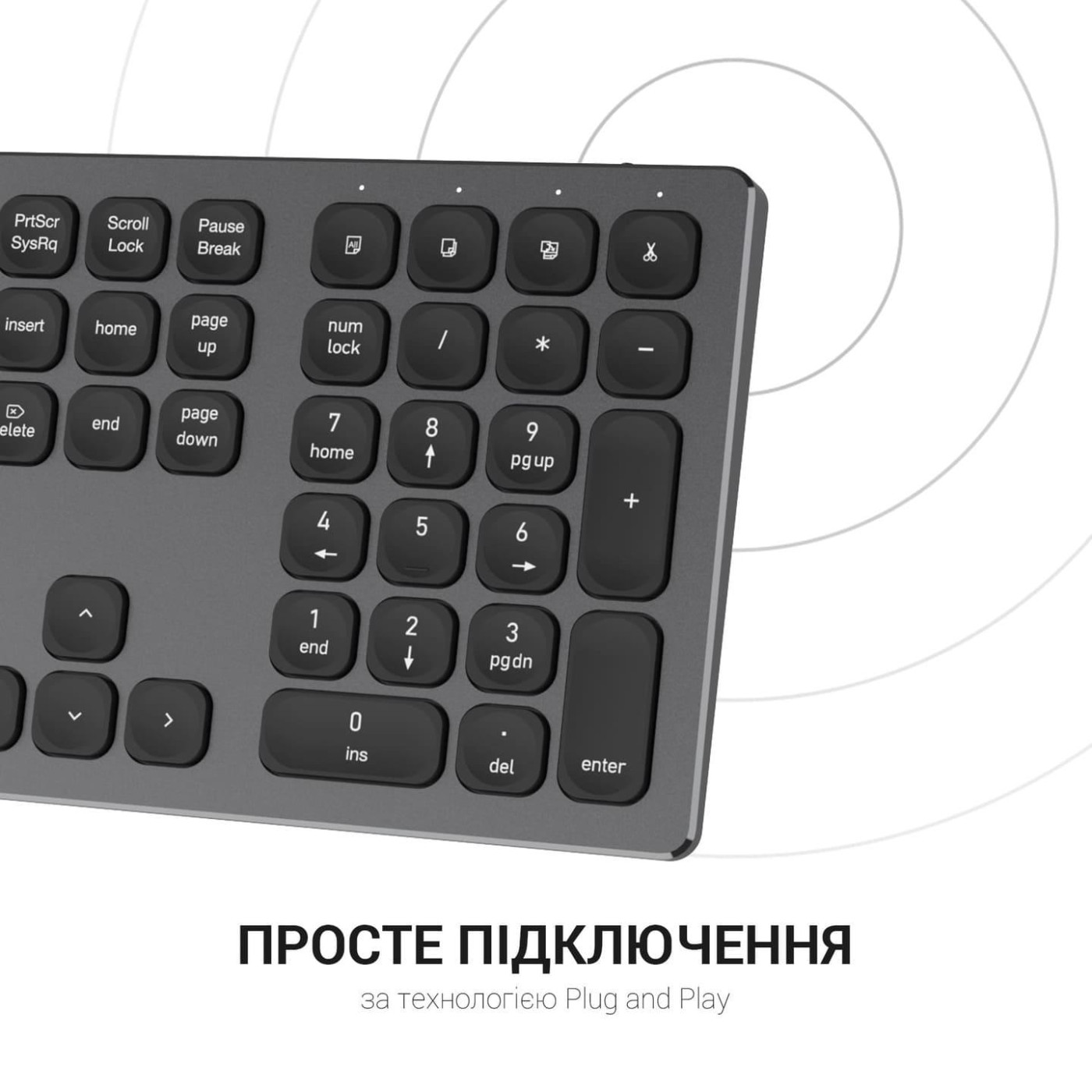 Клавиатура OfficePro SK1550 Wireless Black (SK1550B)