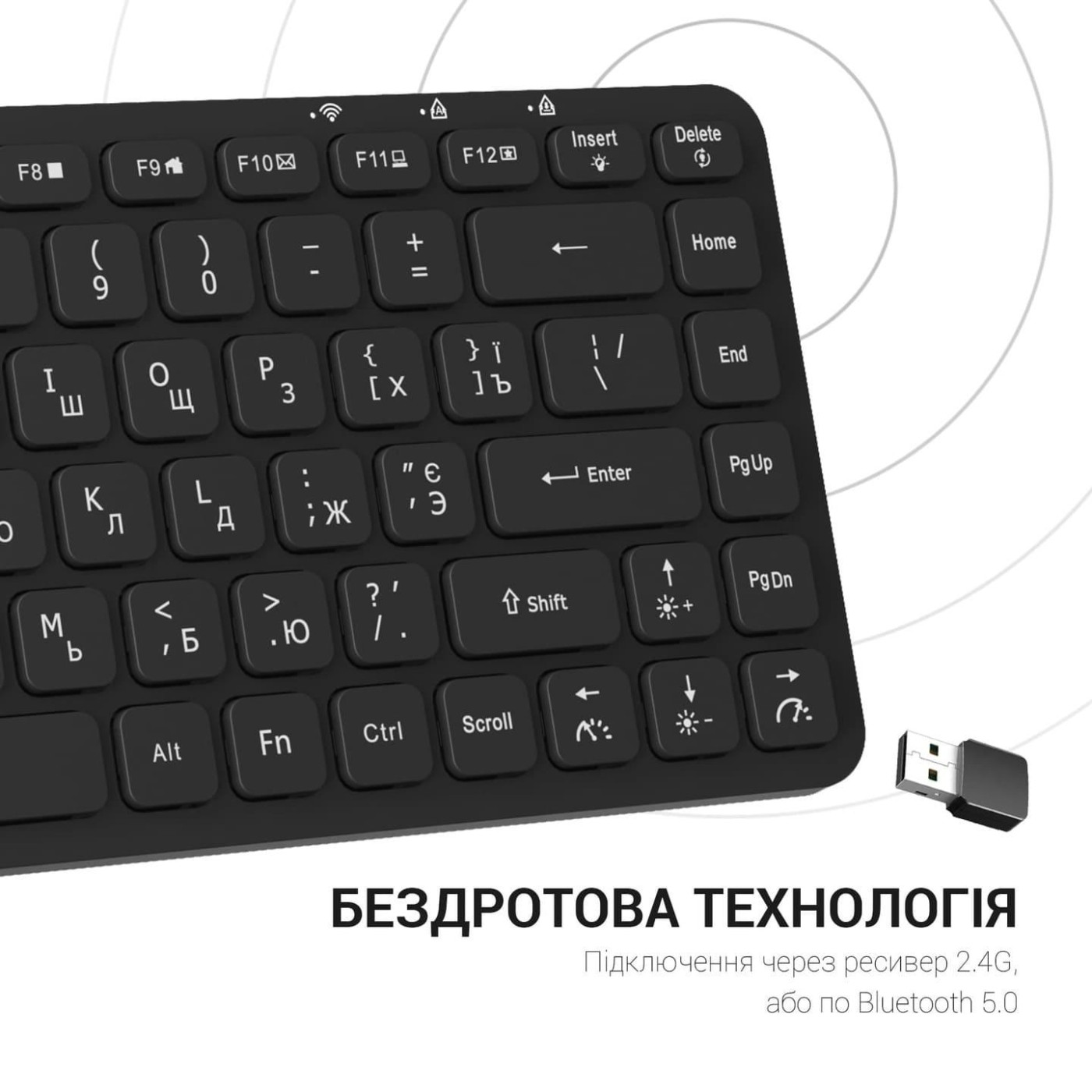 Клавиатура OfficePro SK790B Wireless Black (SK790B)