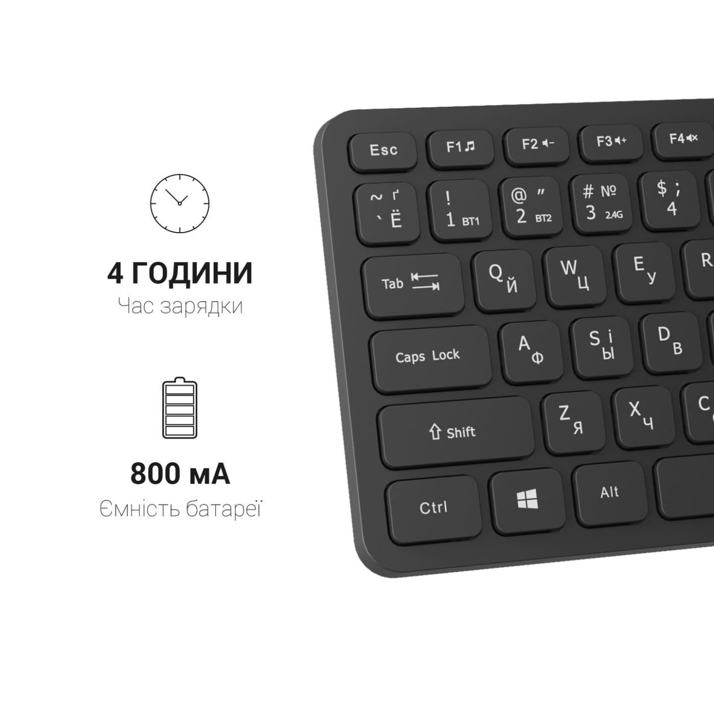 Клавиатура OfficePro SK790B Wireless Black (SK790B)