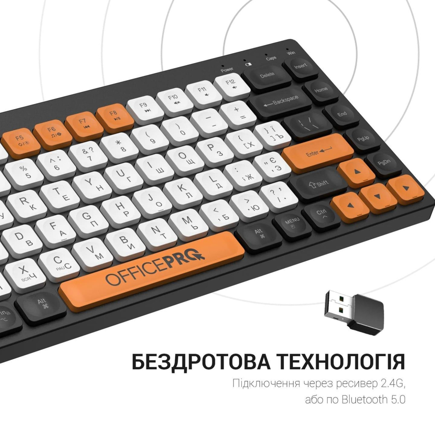 Клавиатура OfficePro SK955B Wireless Black (SK955B)