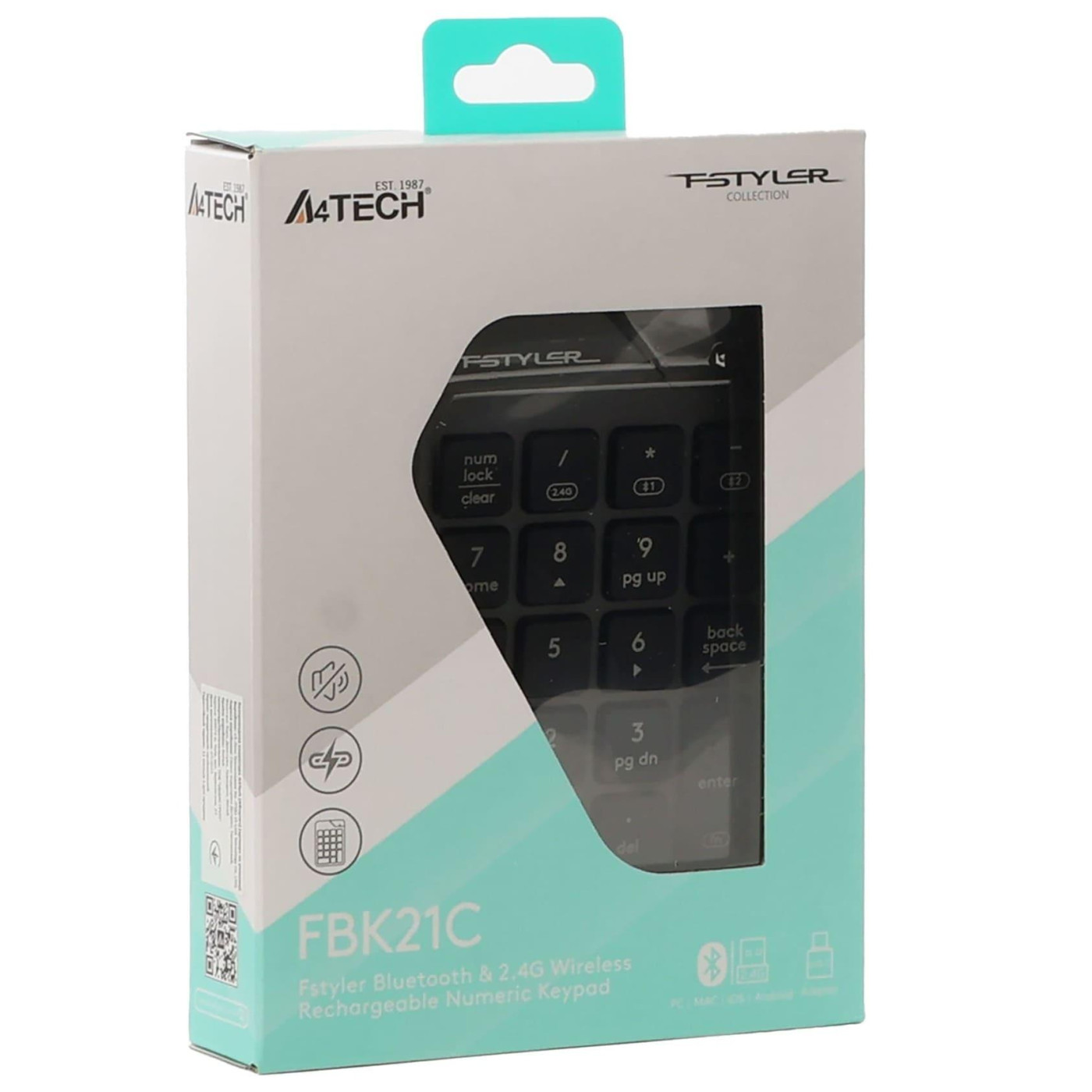 Клавіатура A4Tech A4-Tech FBK21C (Smoky Grey) (FBK21C (Smoky Grey))