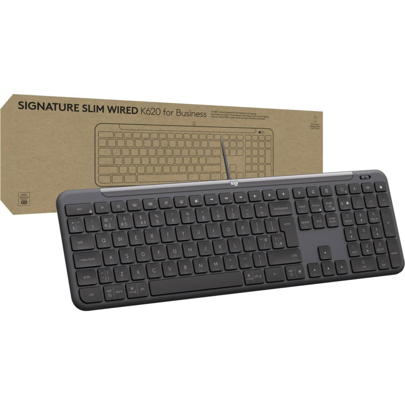 Клавіатура Logitech Signature Slim K620 Wired Keyboard for Business Graphite (920-013333)