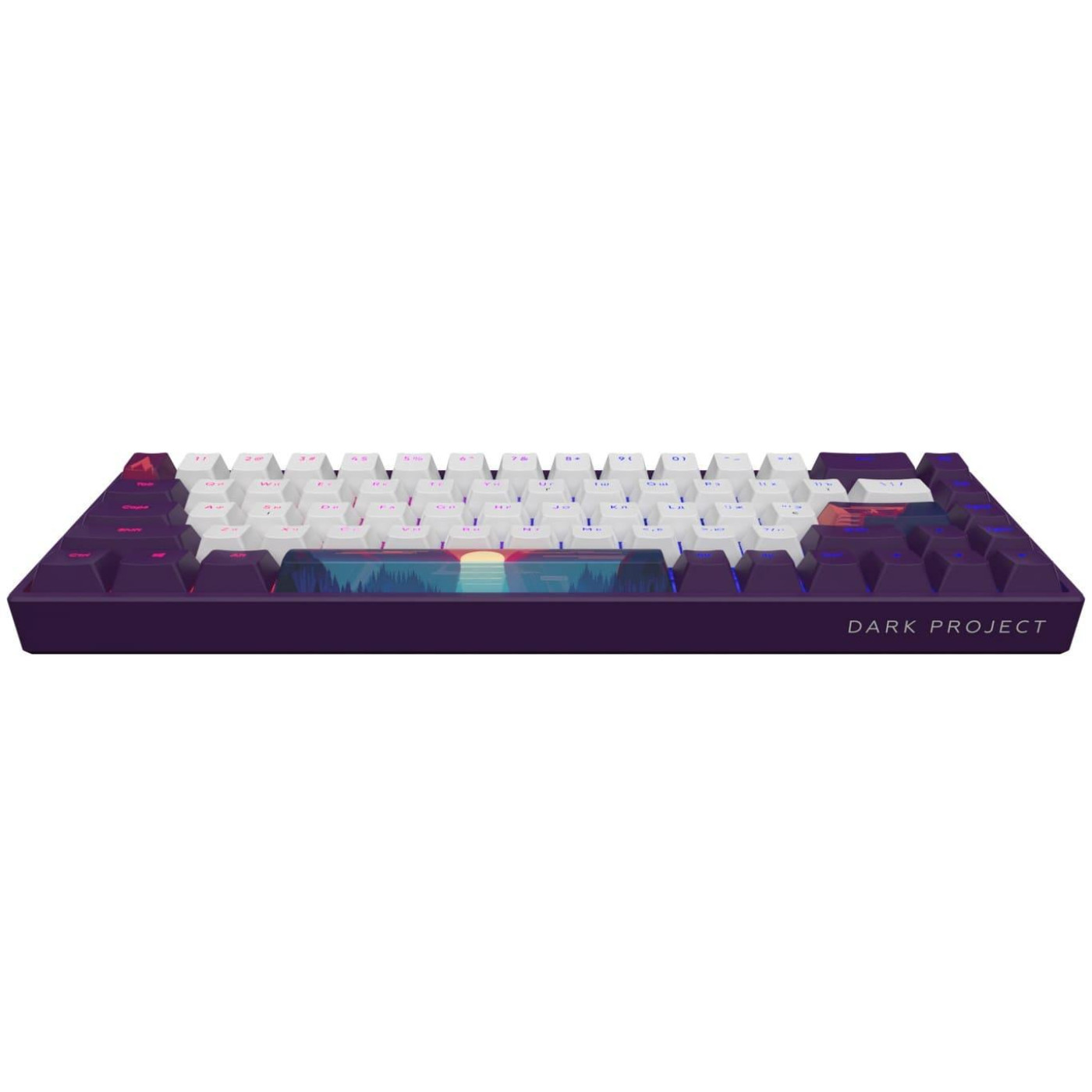 Клавиатура Dark Project 68 Sunrise PBT RGB Mech G3MS Sapphire Violet/White (DPP68_GSH_SUNR_ANSI_UA)